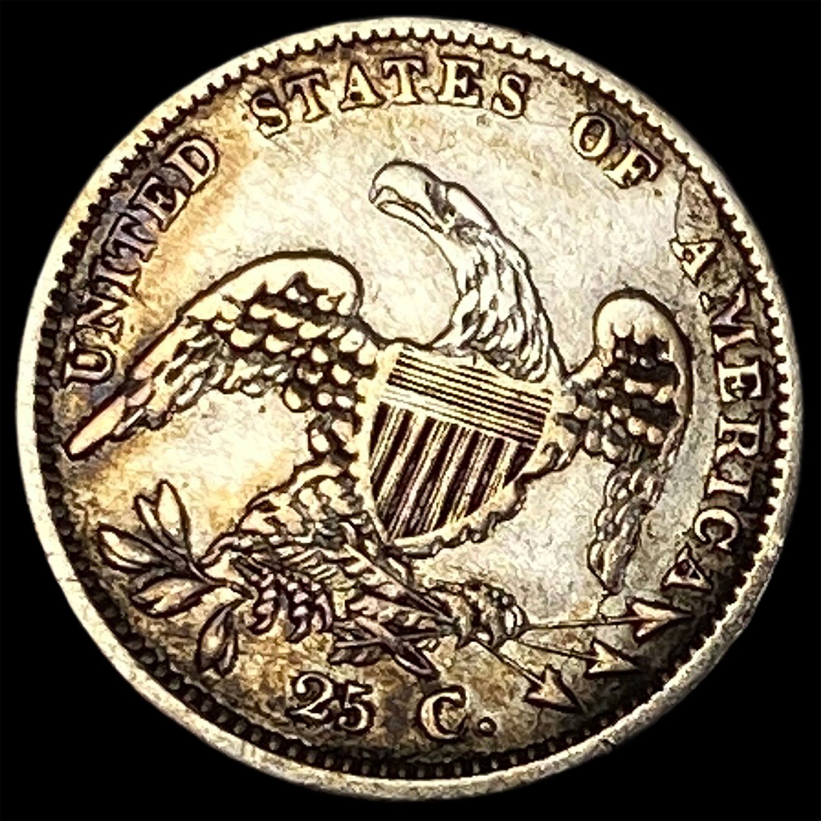 1834 Capped Bust Silver Quarter ABOUT UNCIRCULATED - 2