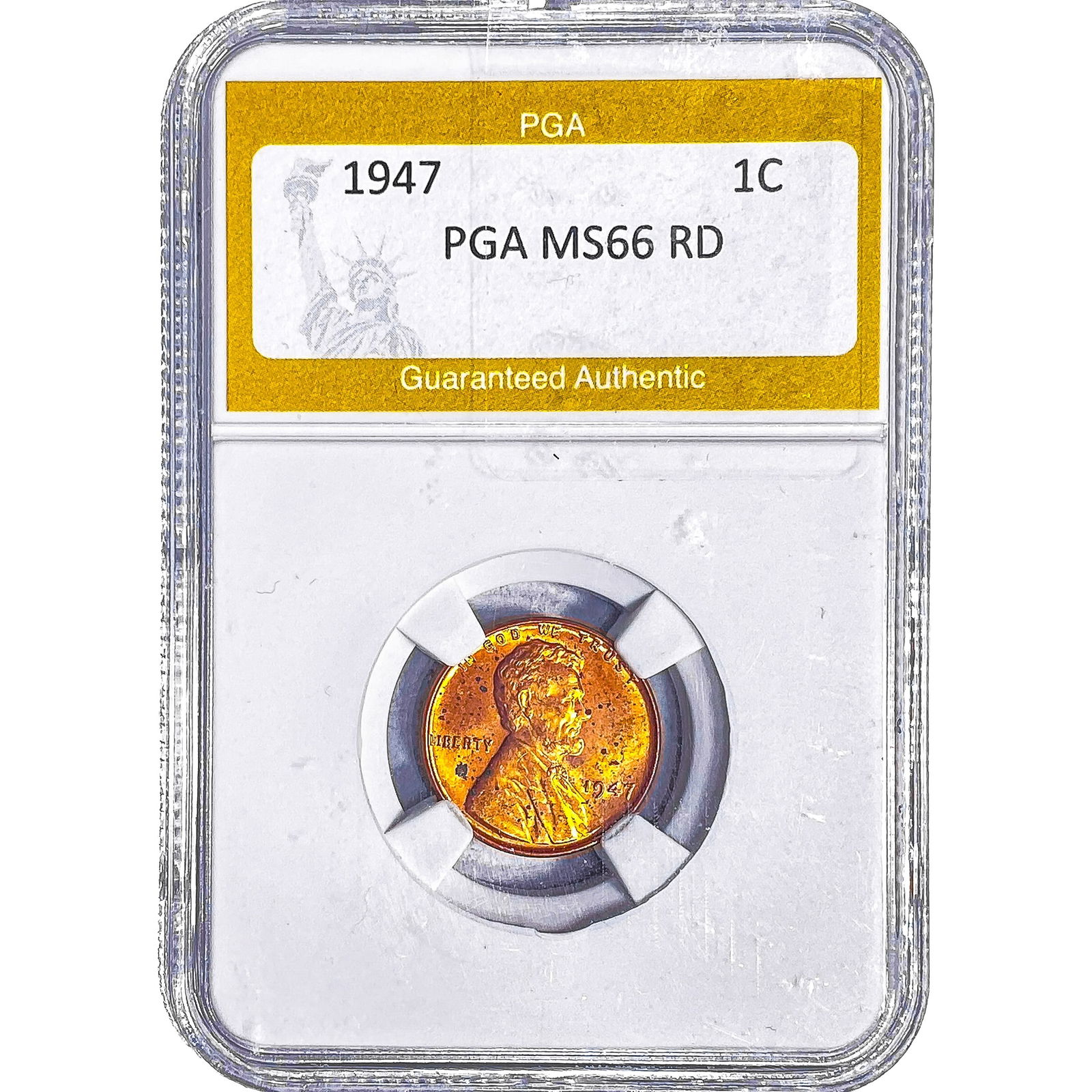 1947 Wheat Cent PGA MS66 RD: 1947 Wheat Cent PGA MS66 RD