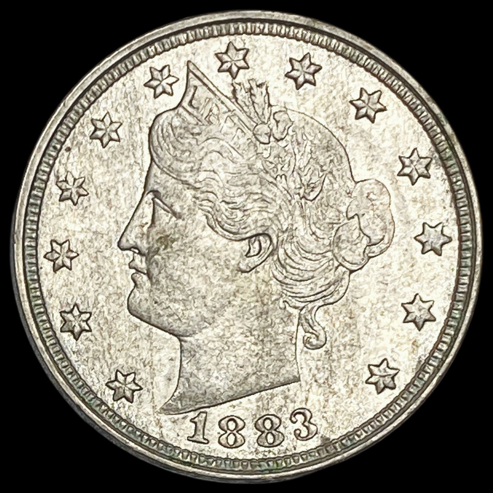 1883 Liberty Head Nickel wCents CLOSELY UNCIRCULATED: 1883 Liberty Head Nickel wCents CLOSELY UNCIRCULATED