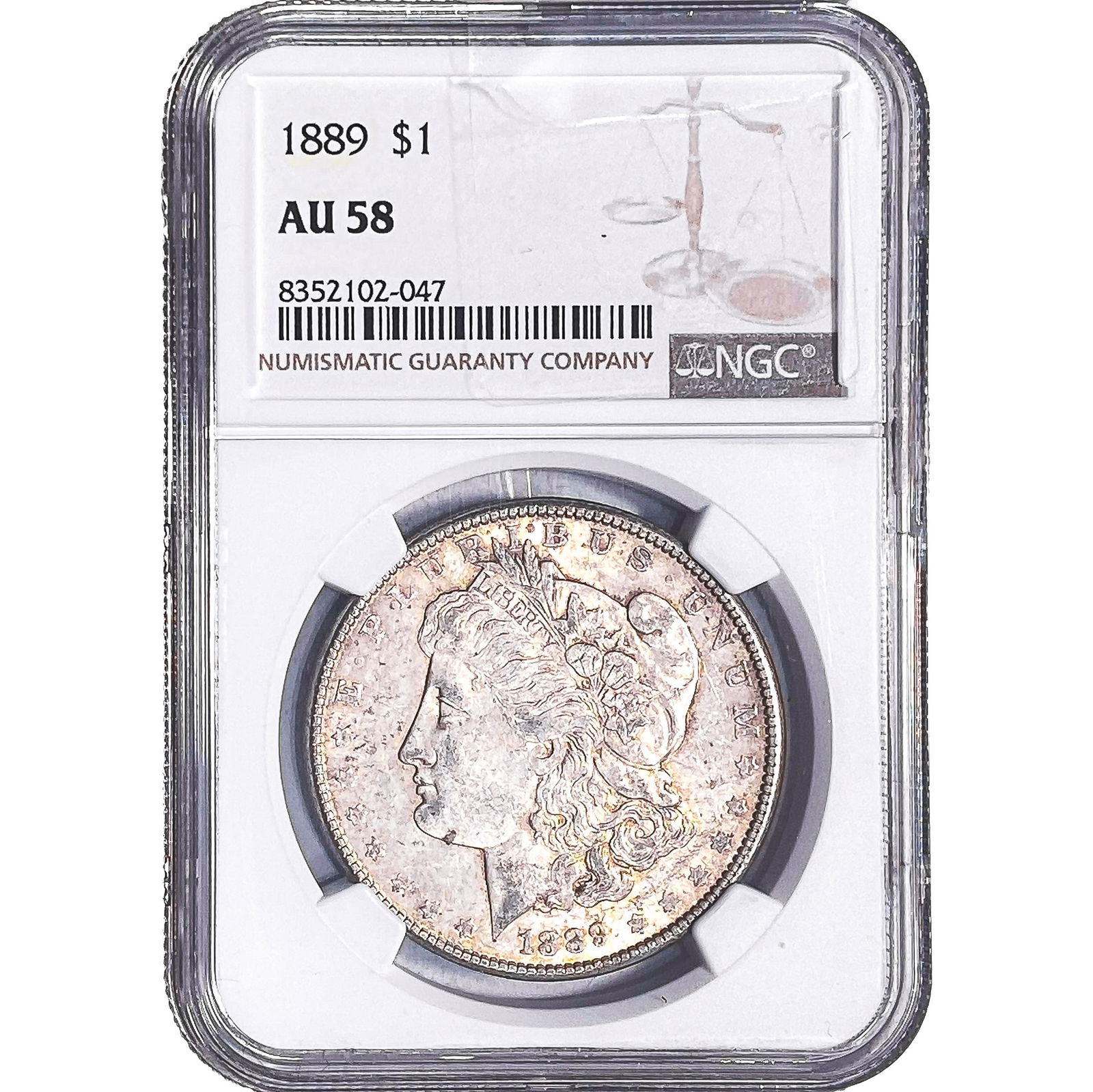 1889 Morgan Silver Dollar NGC AU58: 1889 Morgan Silver Dollar NGC AU58
