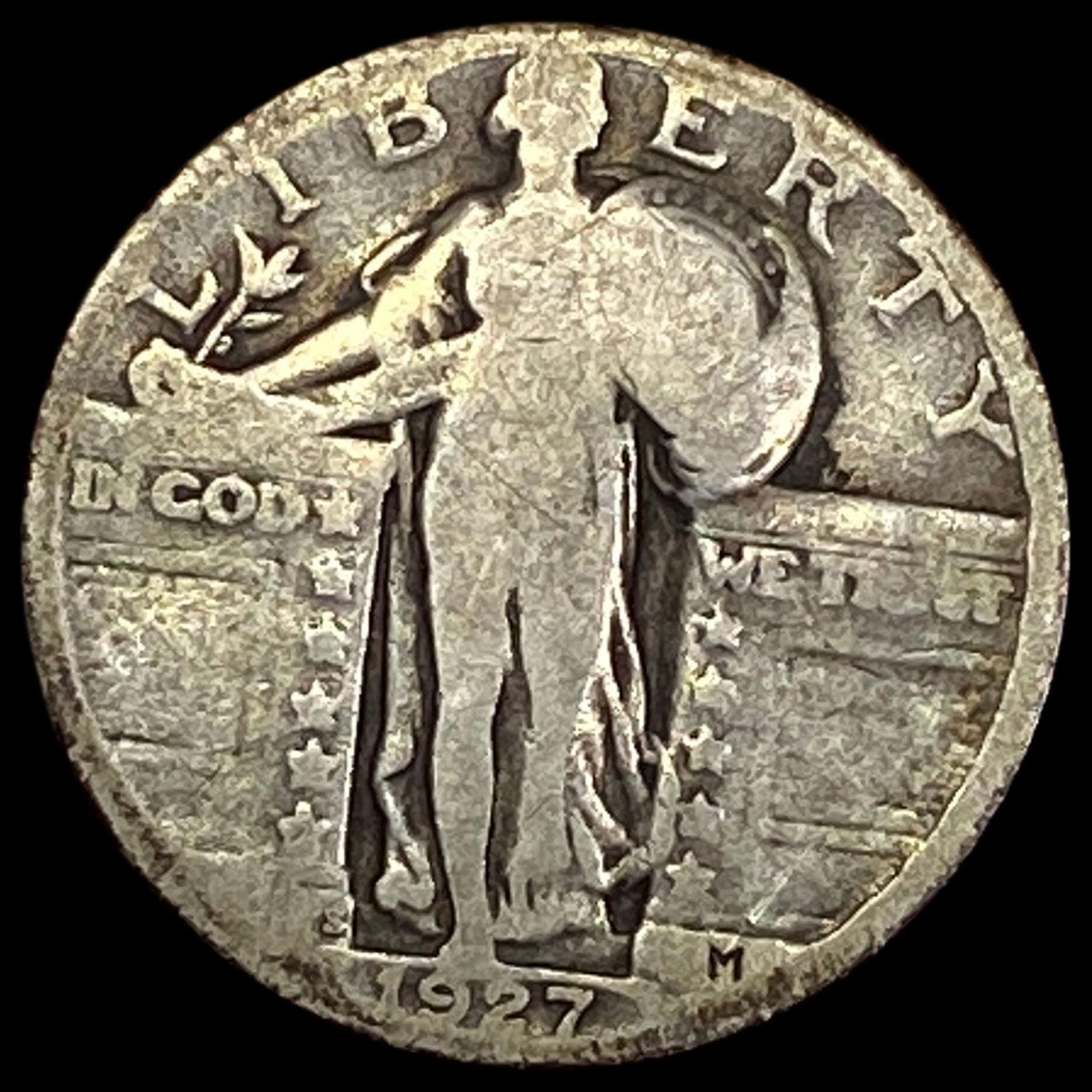 1927-S Standing Liberty Silver Quarter NICELY CIRCULATED (1 of 2)