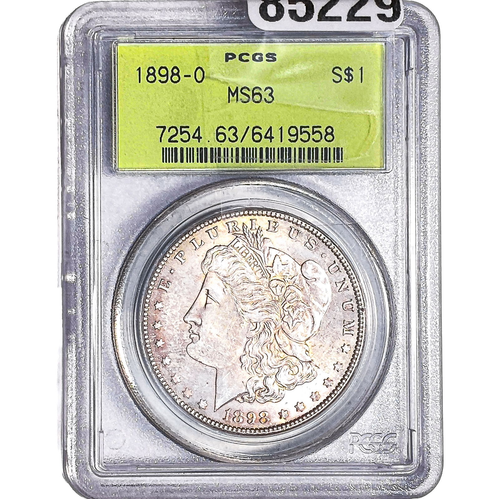 1898-O Morgan Silver Dollar PCGS MS63: 1898-O Morgan Silver Dollar PCGS MS63