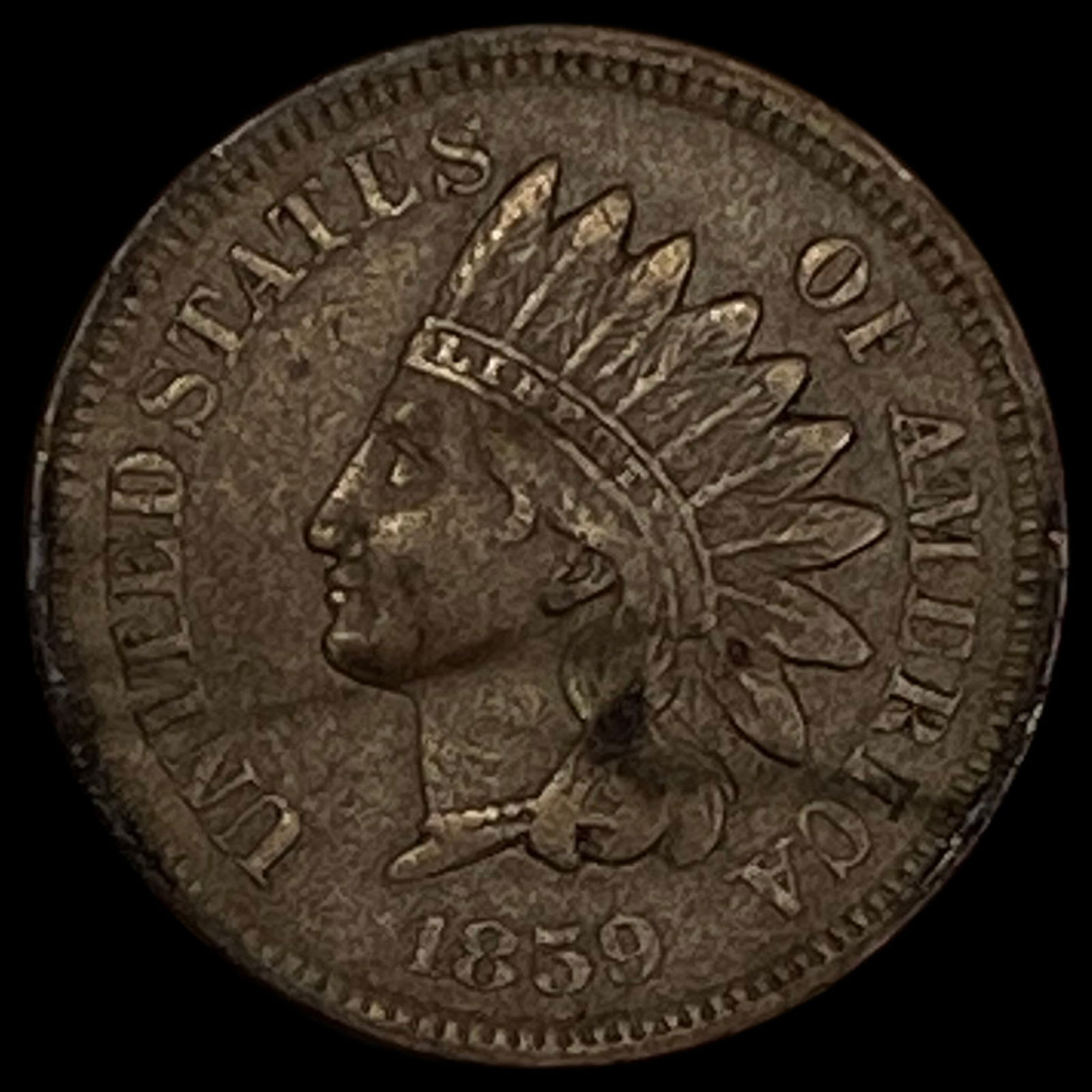 1859 Indian Head Cent CLOSELY UNCIRCULATED (1 of 2)