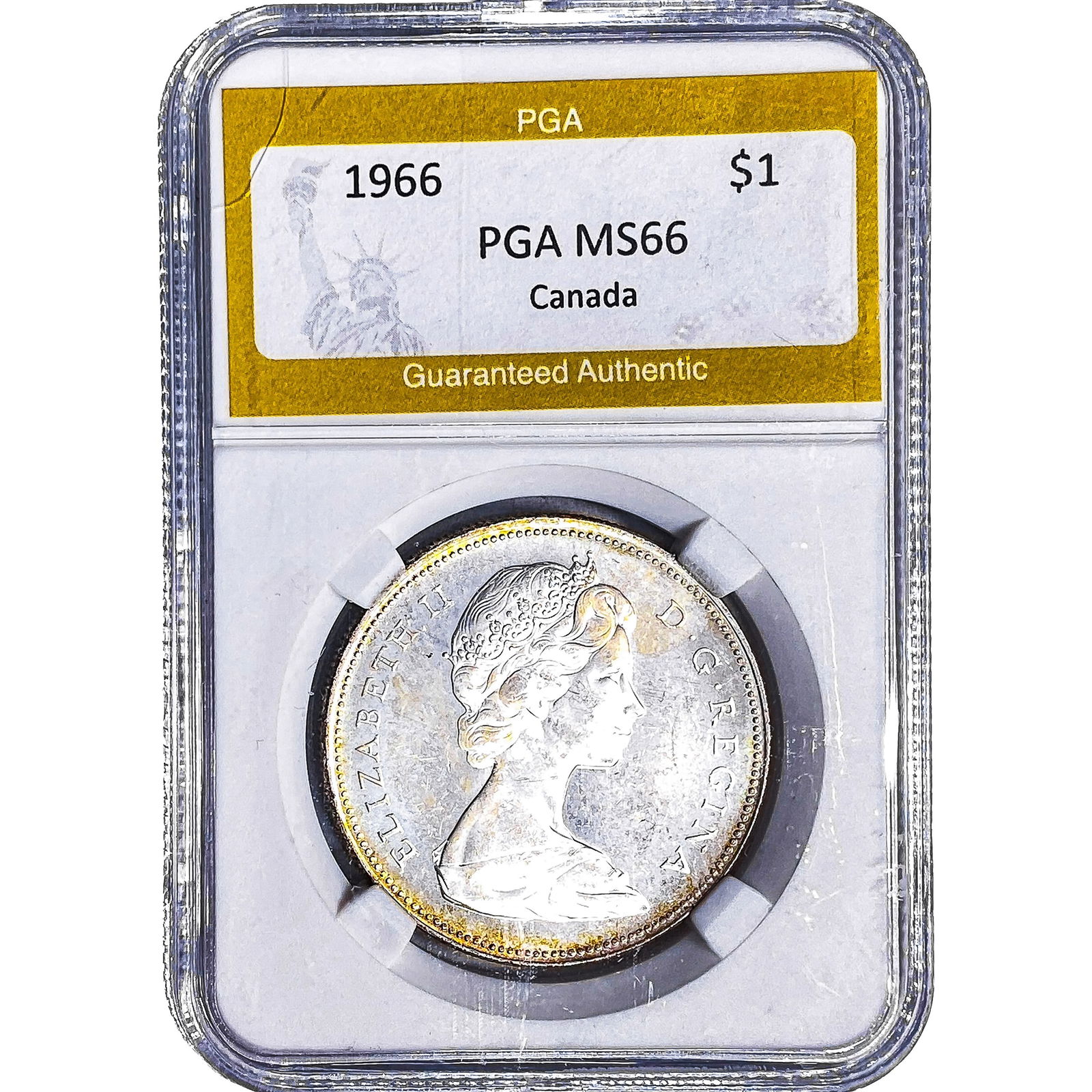 1966 Canada Silver Dollar PGA MS66: 1966 Canada Silver Dollar PGA MS66