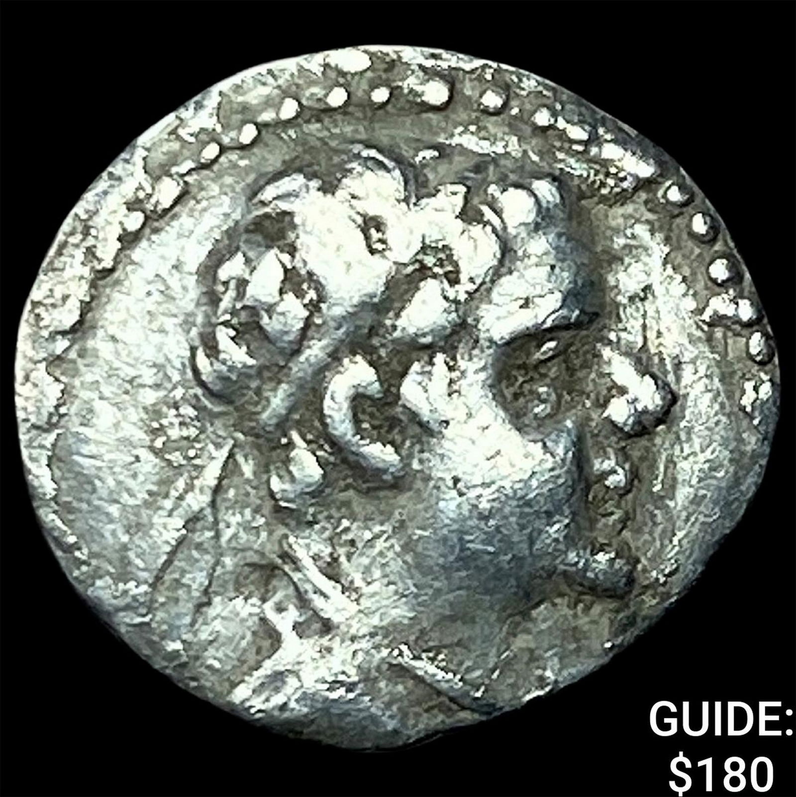 Greco-Bactria Eucratides I 171-145 BC Silver Obol NEARLY UNCIRCULATED: Greco-Bactria Eucratides I 171-145 BC Silver Obol NEARLY UNCIRCULATED