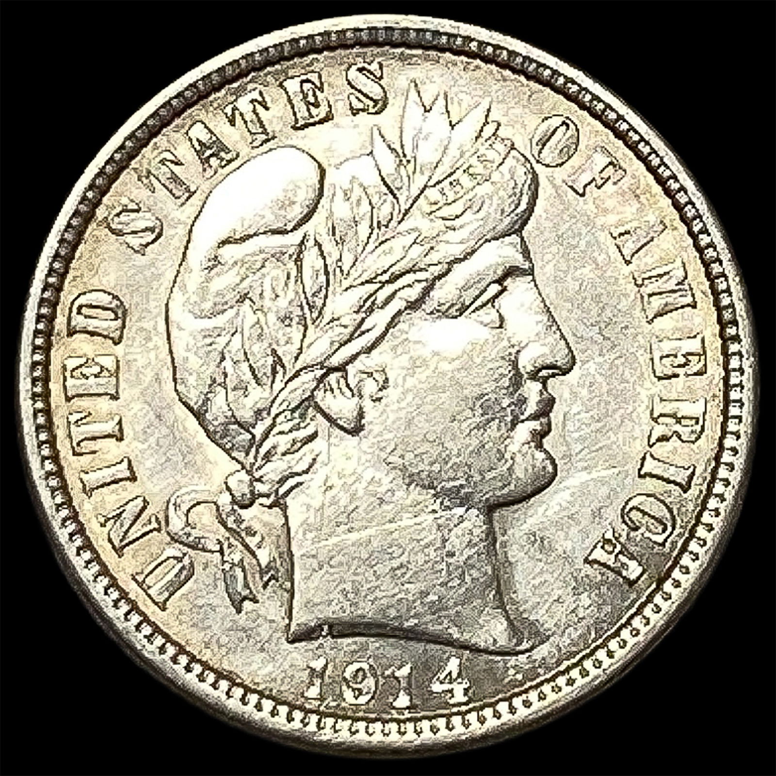 1914 Barber Dime CLOSELY UNCIRCULATED (1 of 2)