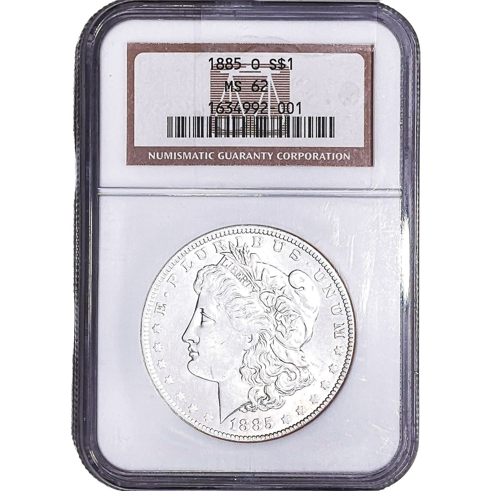 1885-O Morgan Silver Dollar NGC MS62: 1885-O Morgan Silver Dollar NGC MS62