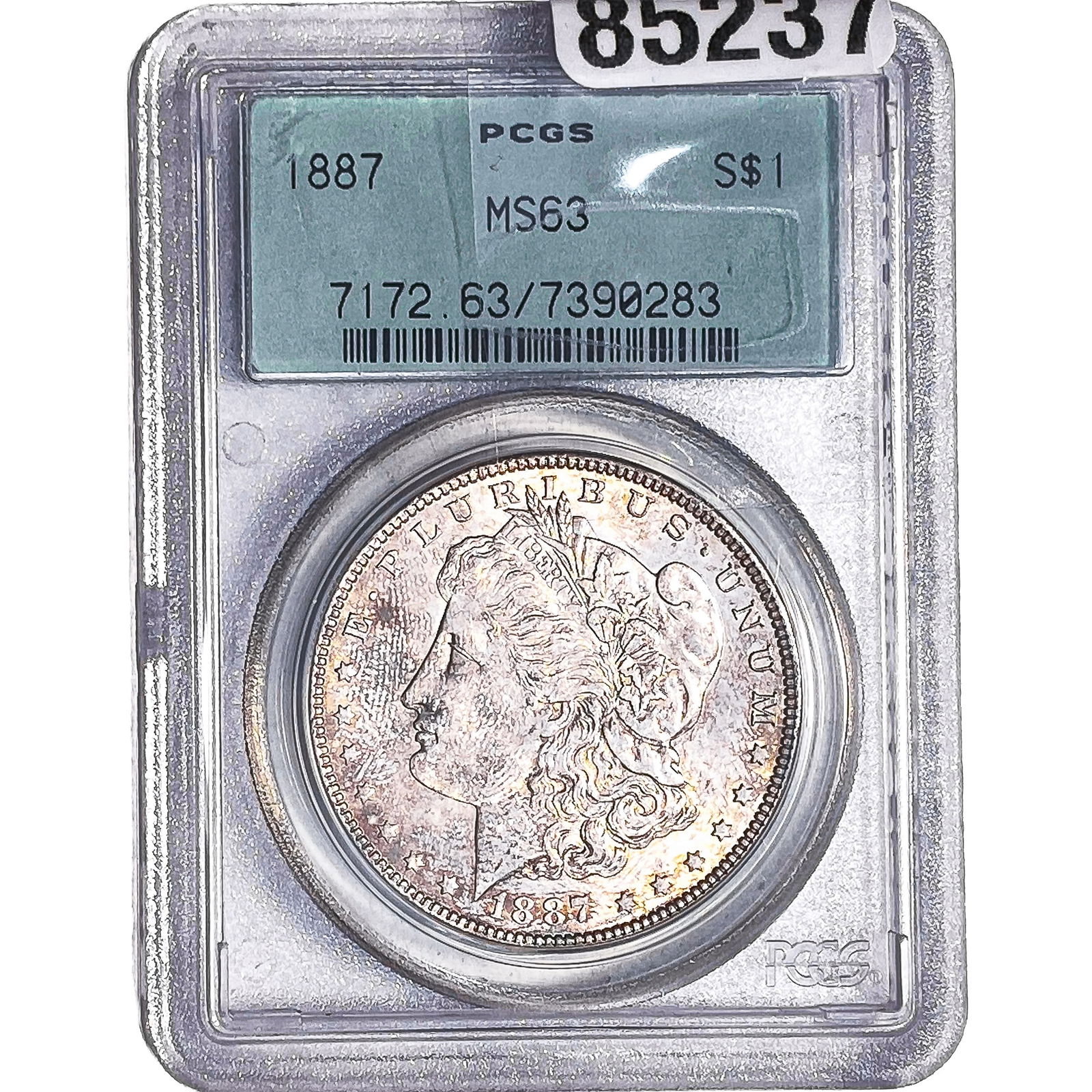 1887 Morgan Silver Dollar PCGS MS63: 1887 Morgan Silver Dollar PCGS MS63