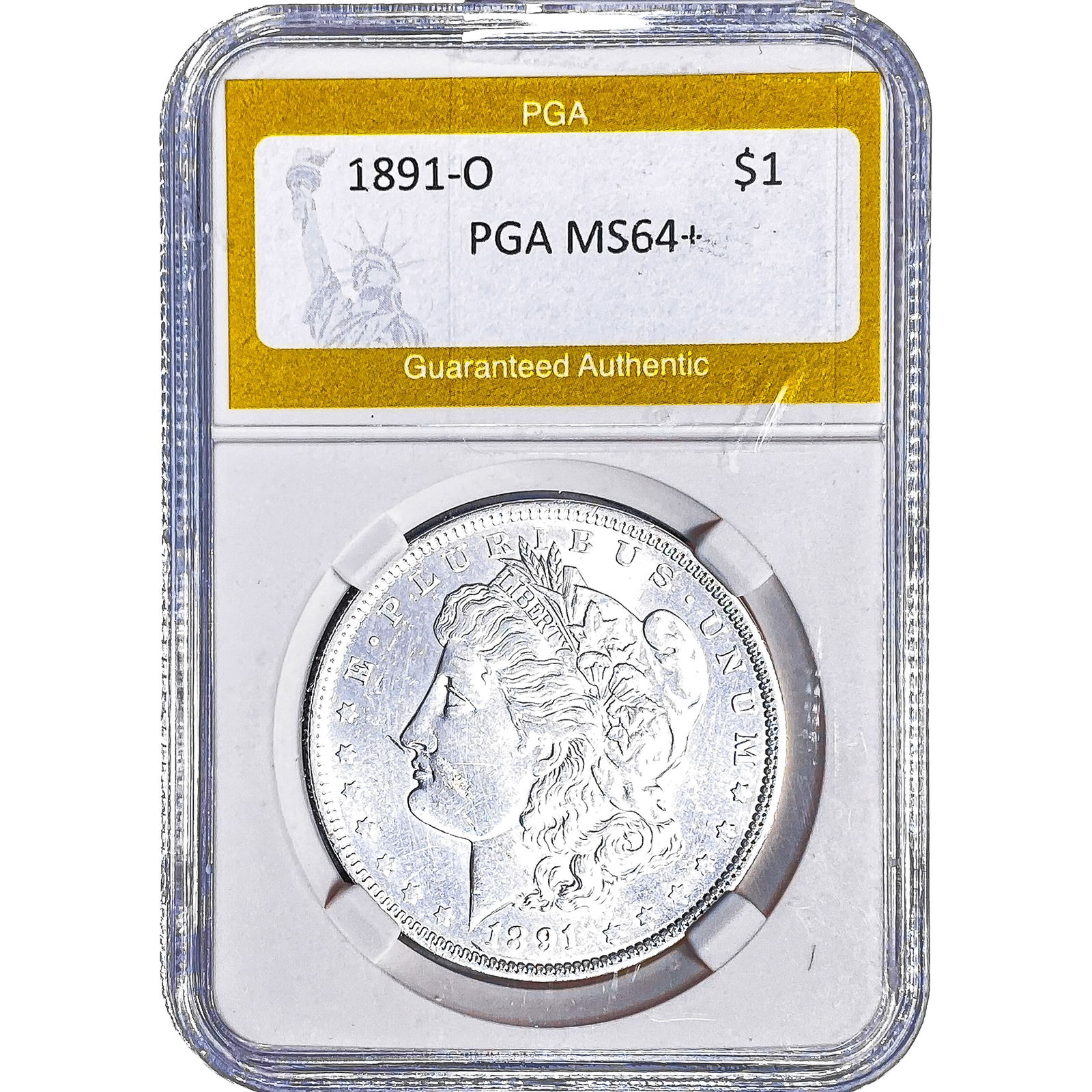 1891-O Morgan Silver Dollar PGA MS64+: 1891-O Morgan Silver Dollar PGA MS64+