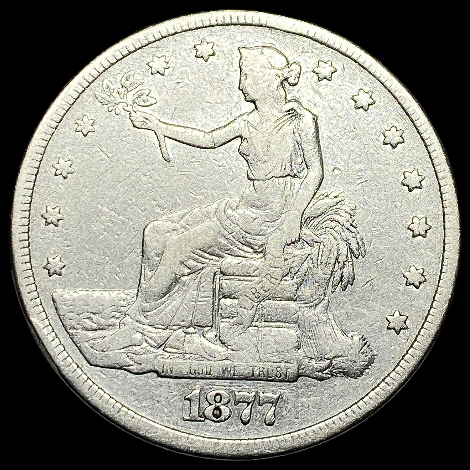 1877-S Silver Trade Dollar NICELY CIRCULATED (1 of 2)