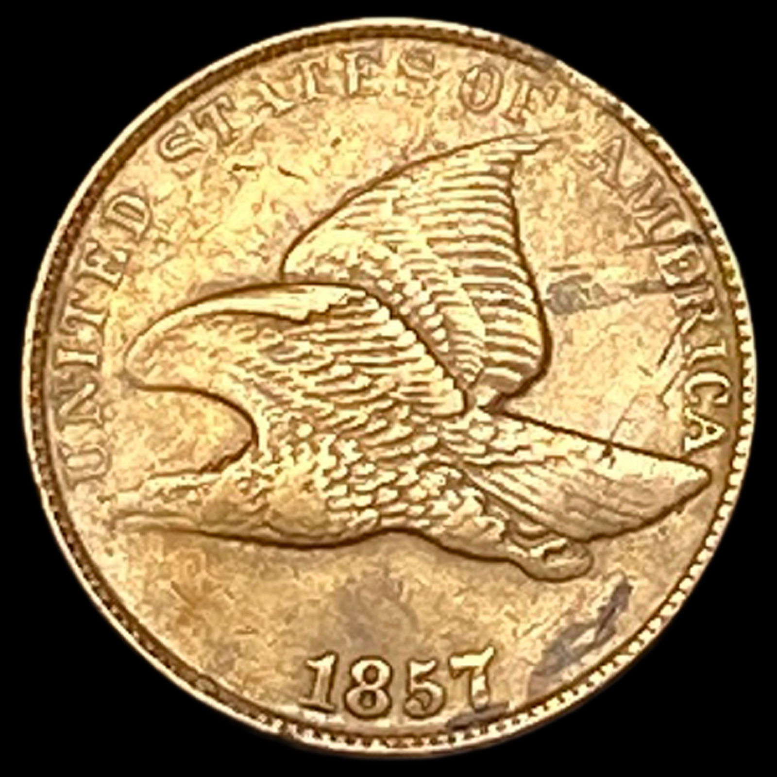 1857 Flying Eagle Cent CLOSELY UNCIRCULATED: 1857 Flying Eagle Cent CLOSELY UNCIRCULATED