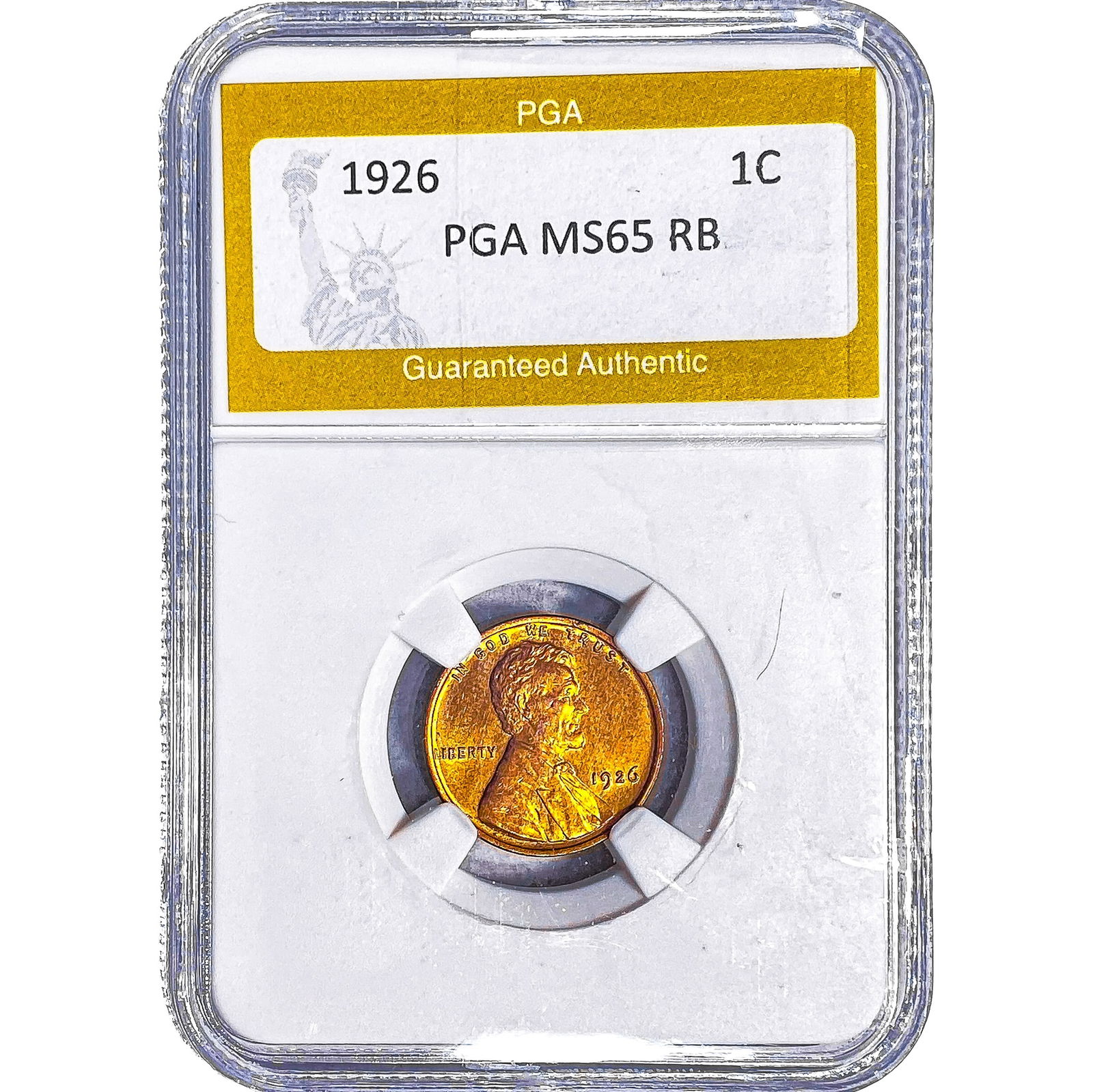 1926 Wheat Cent PGA MS65 RB: 1926 Wheat Cent PGA MS65 RB