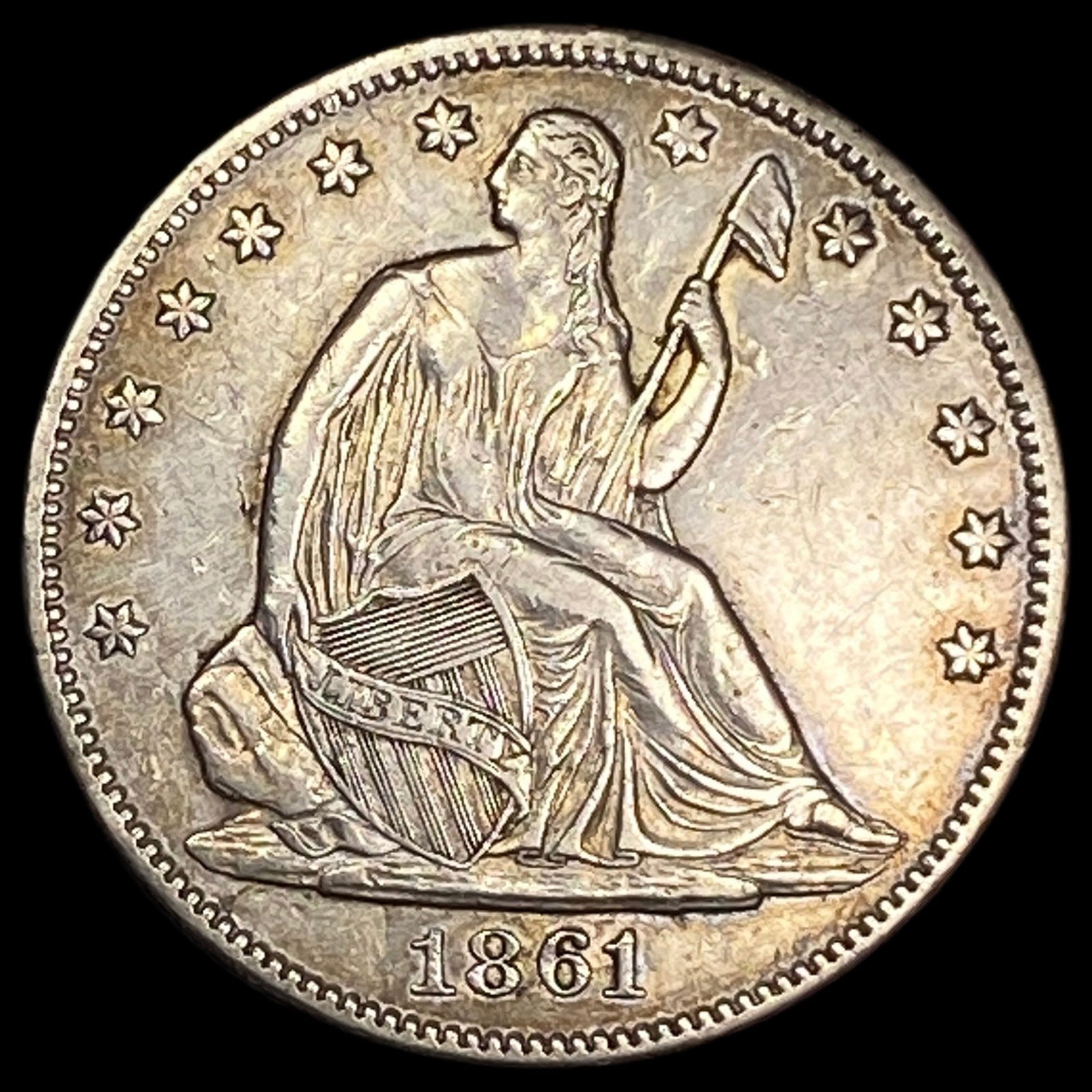 1861-O Silver Half Dollar CLOSELY UNCIRCULATED (1 of 2)