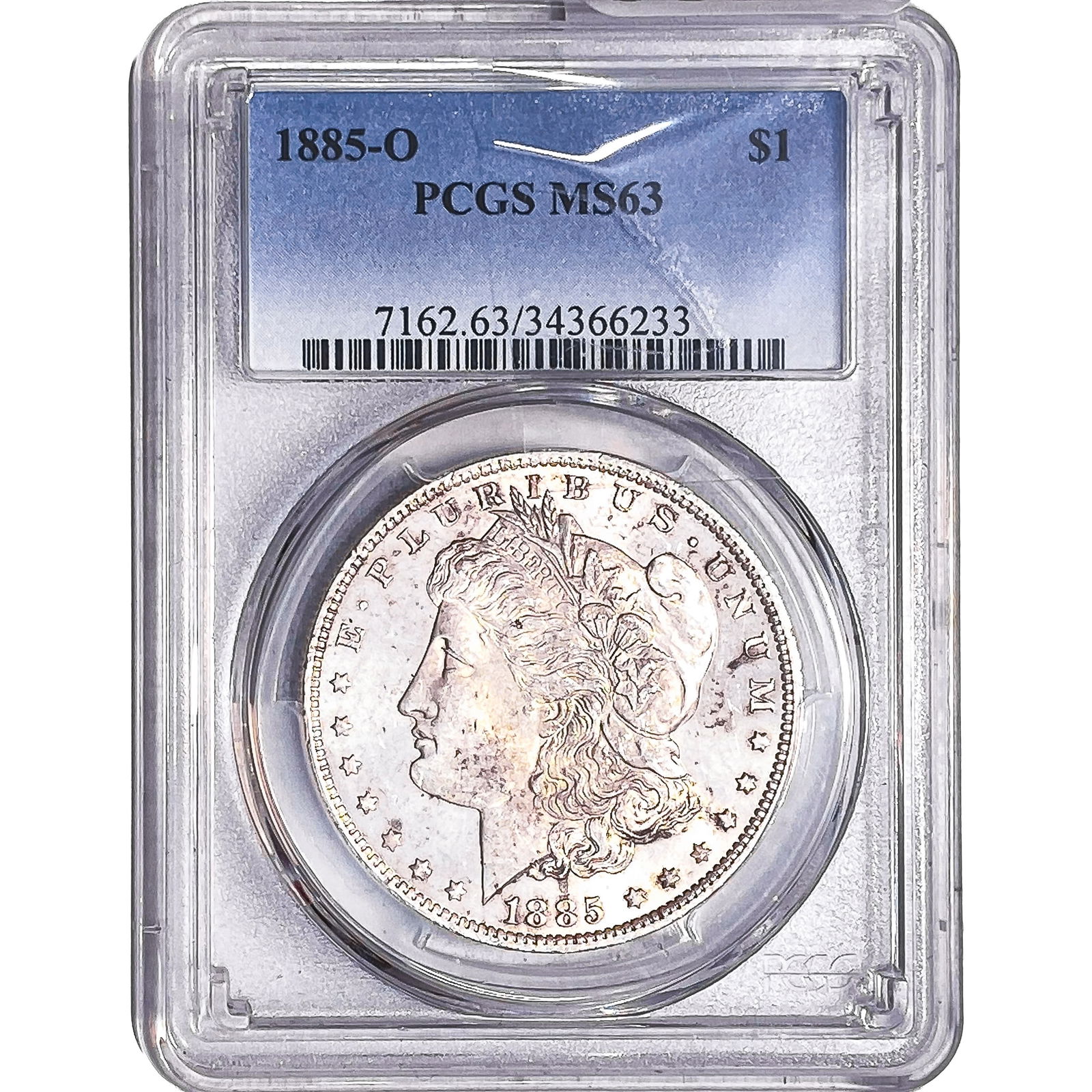 1885-O Morgan Silver Dollar PCGS MS63: 1885-O Morgan Silver Dollar PCGS MS63