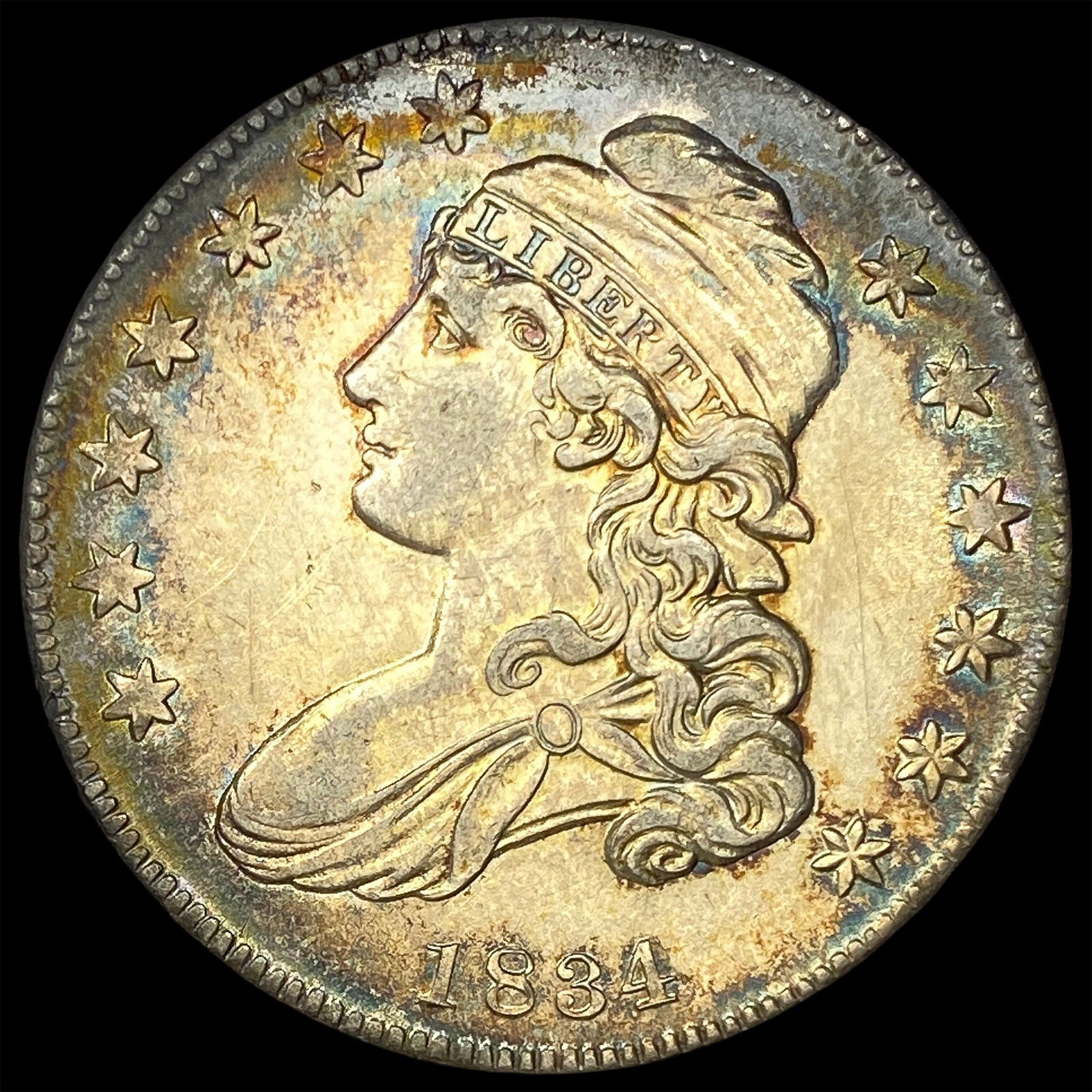 1834 Silver Capped Bust Half Dollar CHOICE AU (1 of 2)