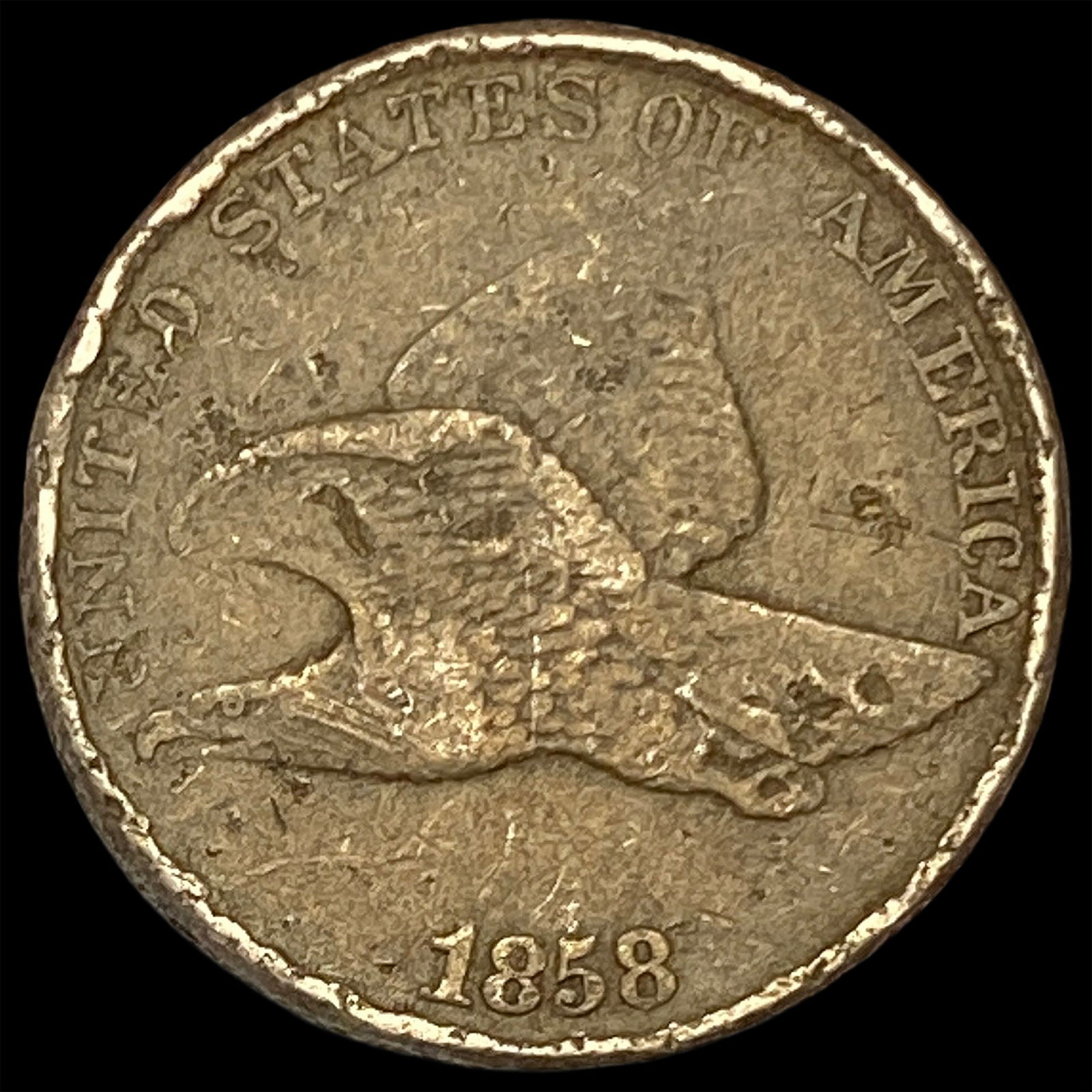 1858 Copper-Nickel Flying Eagle Cent HIGH GRADE: 1858 Copper-Nickel Flying Eagle Cent HIGH GRADE