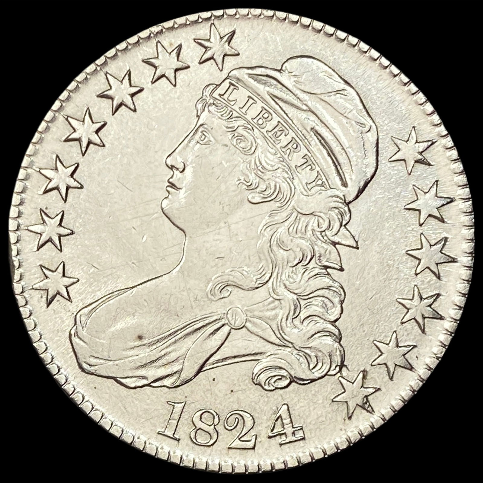 1824 Capped Bust Half Dollar CHOICE AU (1 of 2)
