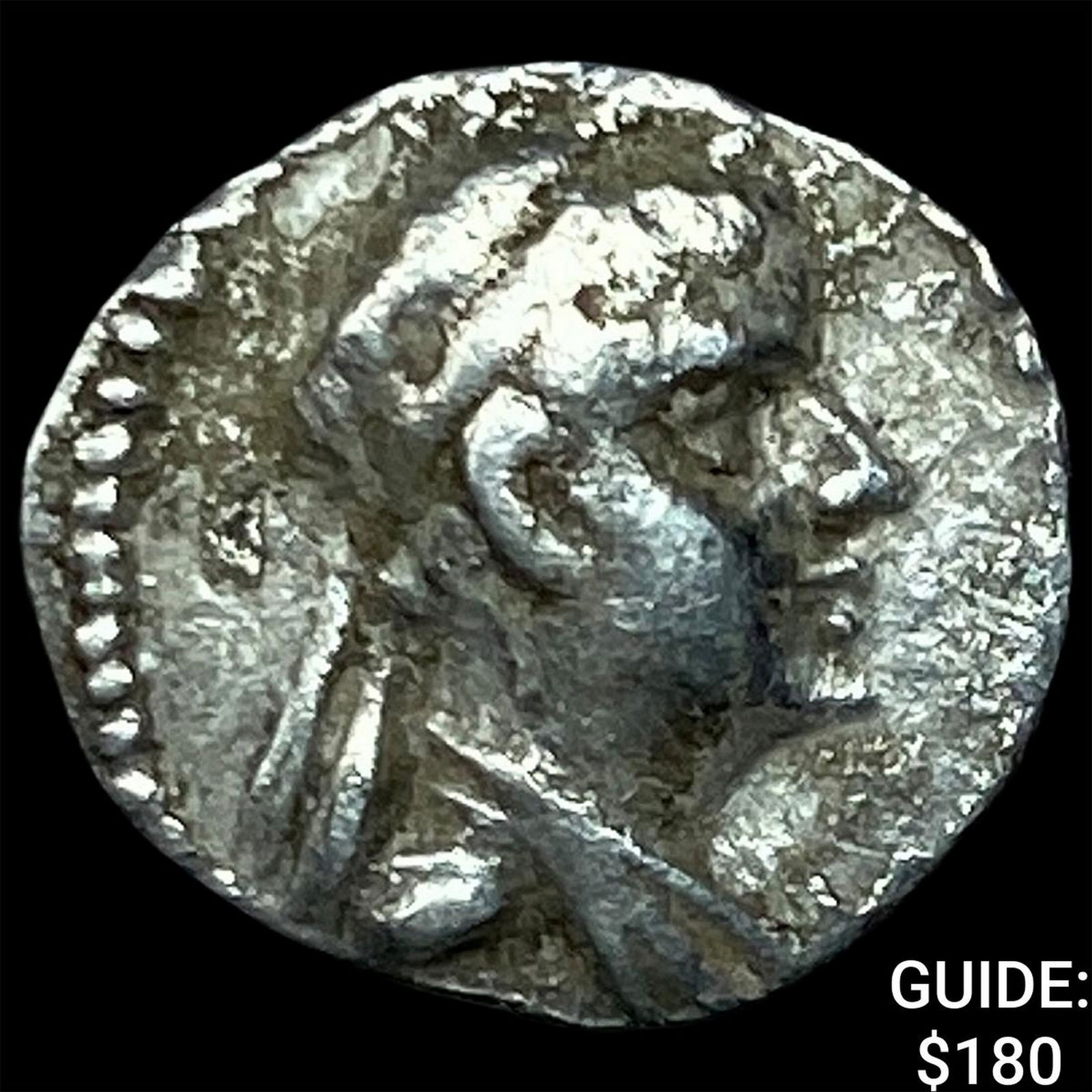 Greco-Bactria Eucratides I 171-145 BC Silver Obol NEARLY UNCIRCULATED: Greco-Bactria Eucratides I 171-145 BC Silver Obol NEARLY UNCIRCULATED