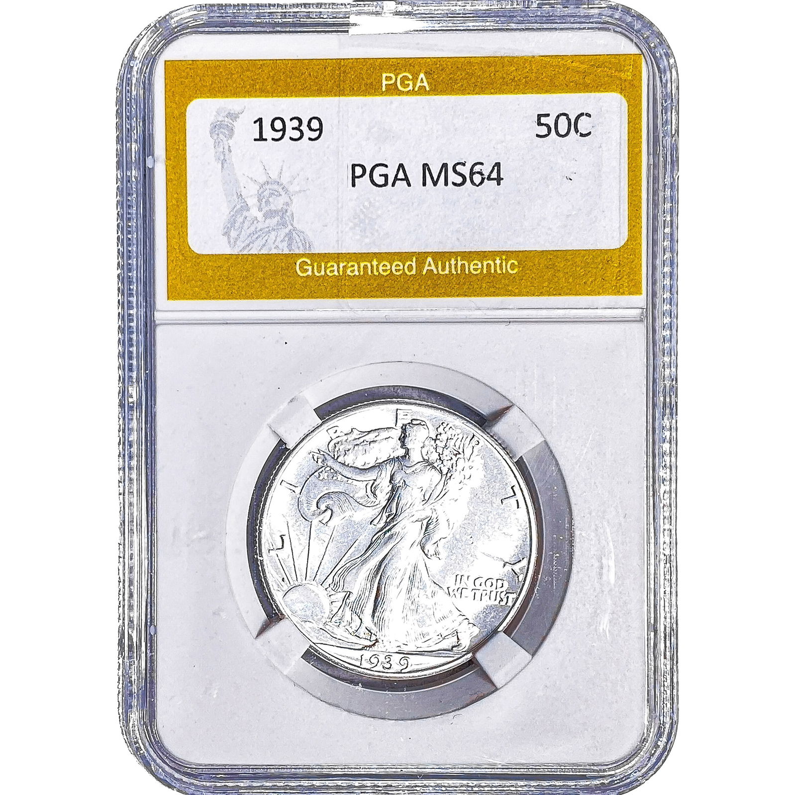 1939 Walking Liberty Half Dollar PGA MS64: 1939 Walking Liberty Half Dollar PGA MS64