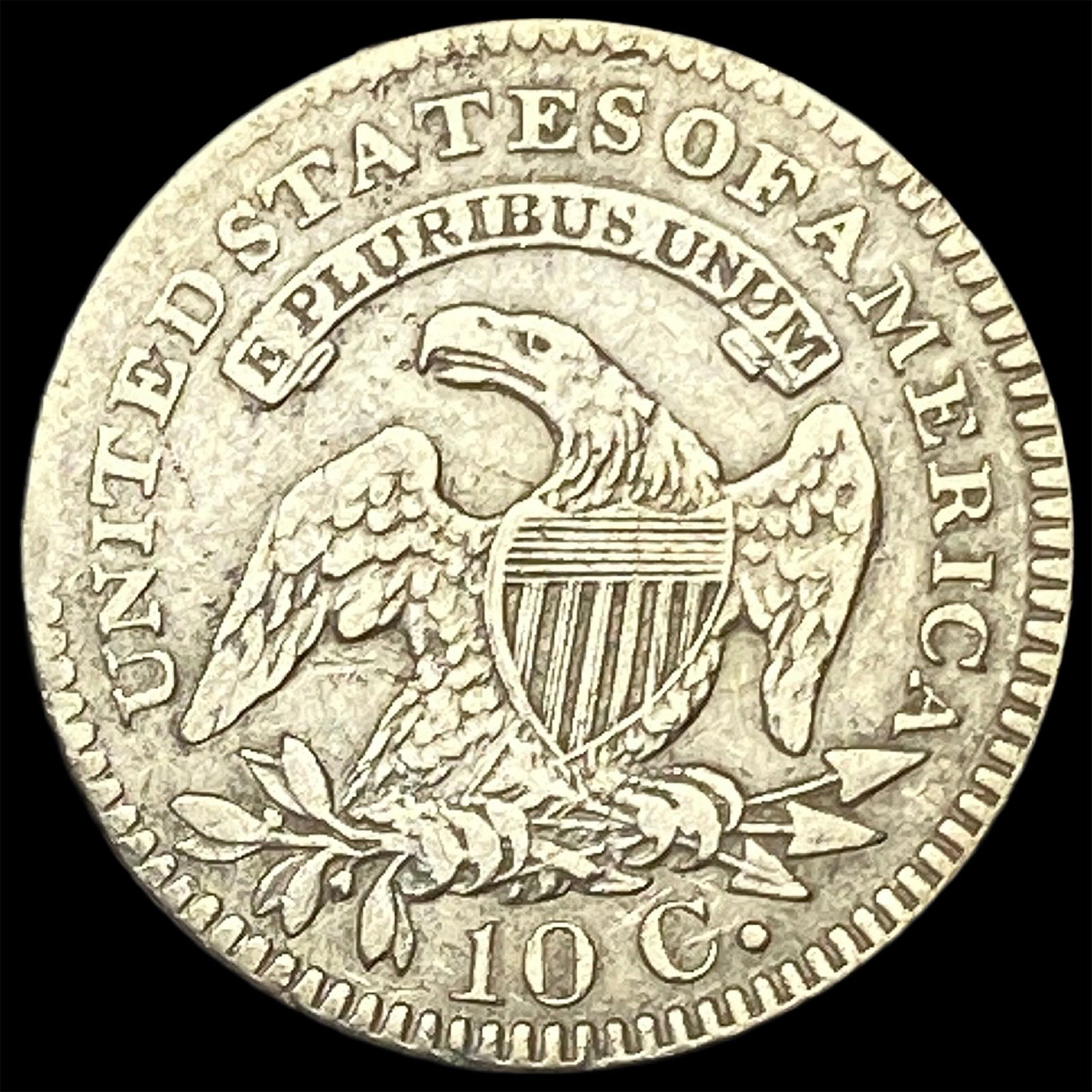 1821 Capped Bust Dime ABOUT UNCIRCULATED - 2