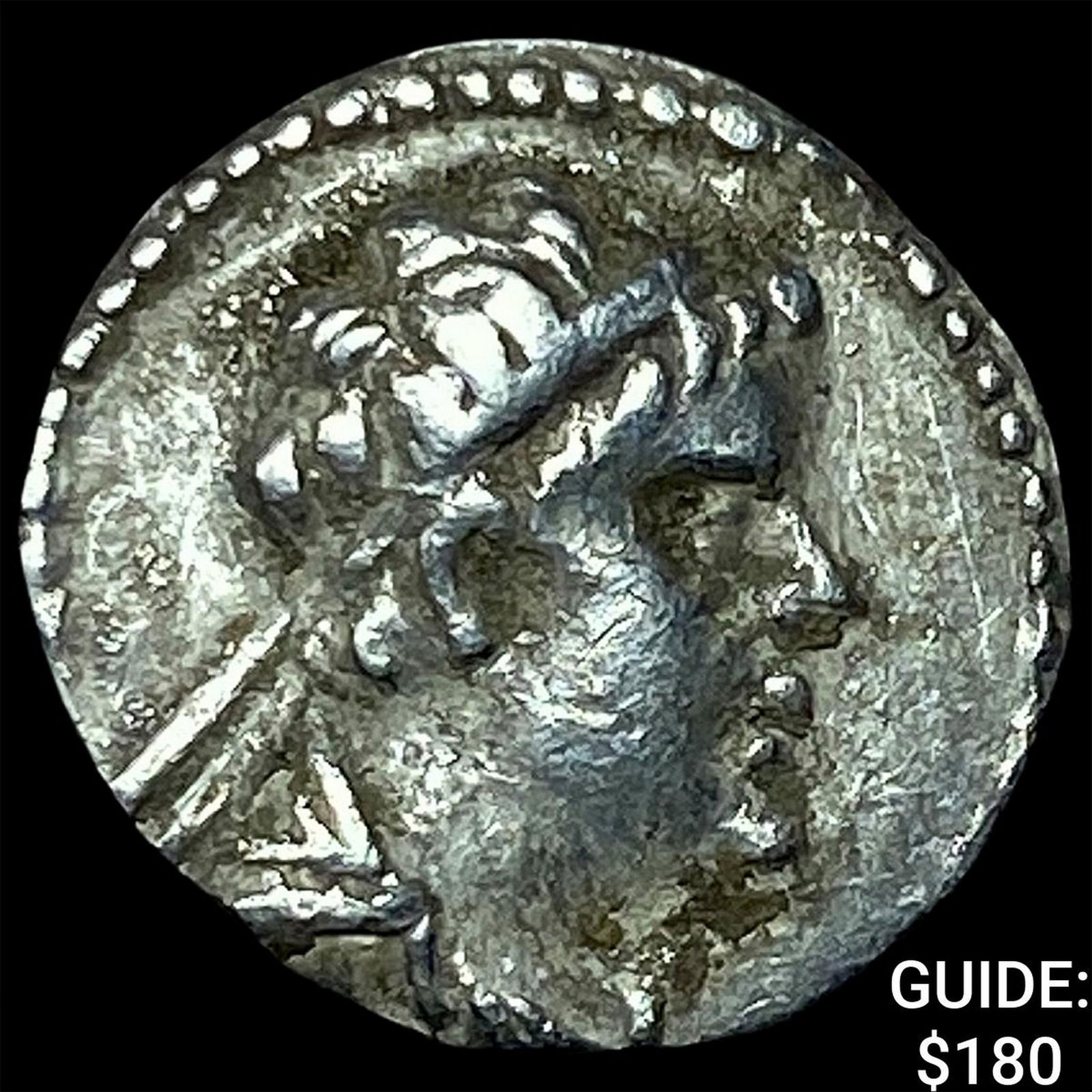 Greco-Bactria Eucratides I 171-145 BC Silver Obol NEARLY UNCIRCULATED: Greco-Bactria Eucratides I 171-145 BC Silver Obol NEARLY UNCIRCULATED