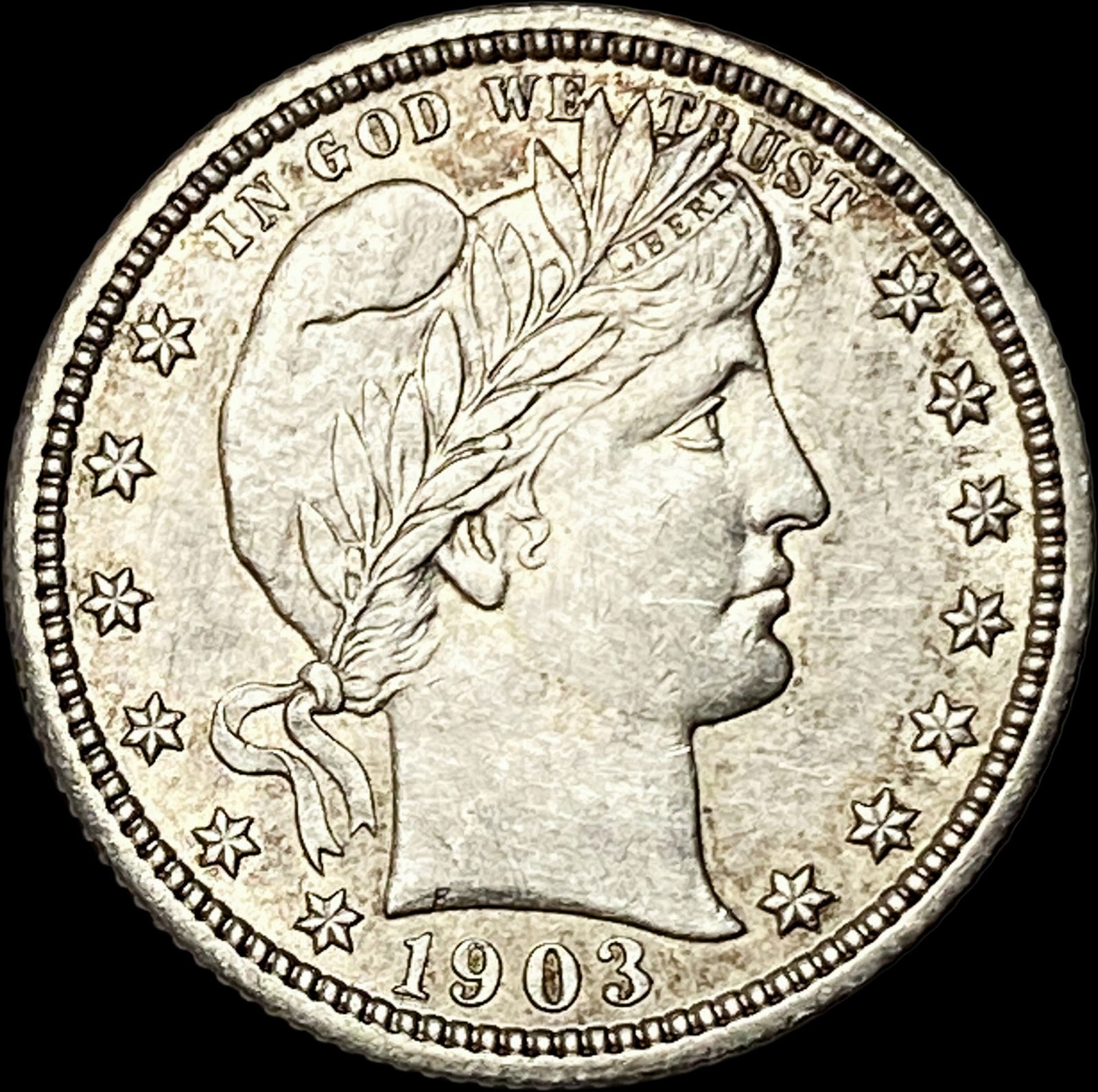 1903 Barber Silver Quarter CLOSELY UNCIRCULATED (1 of 2)