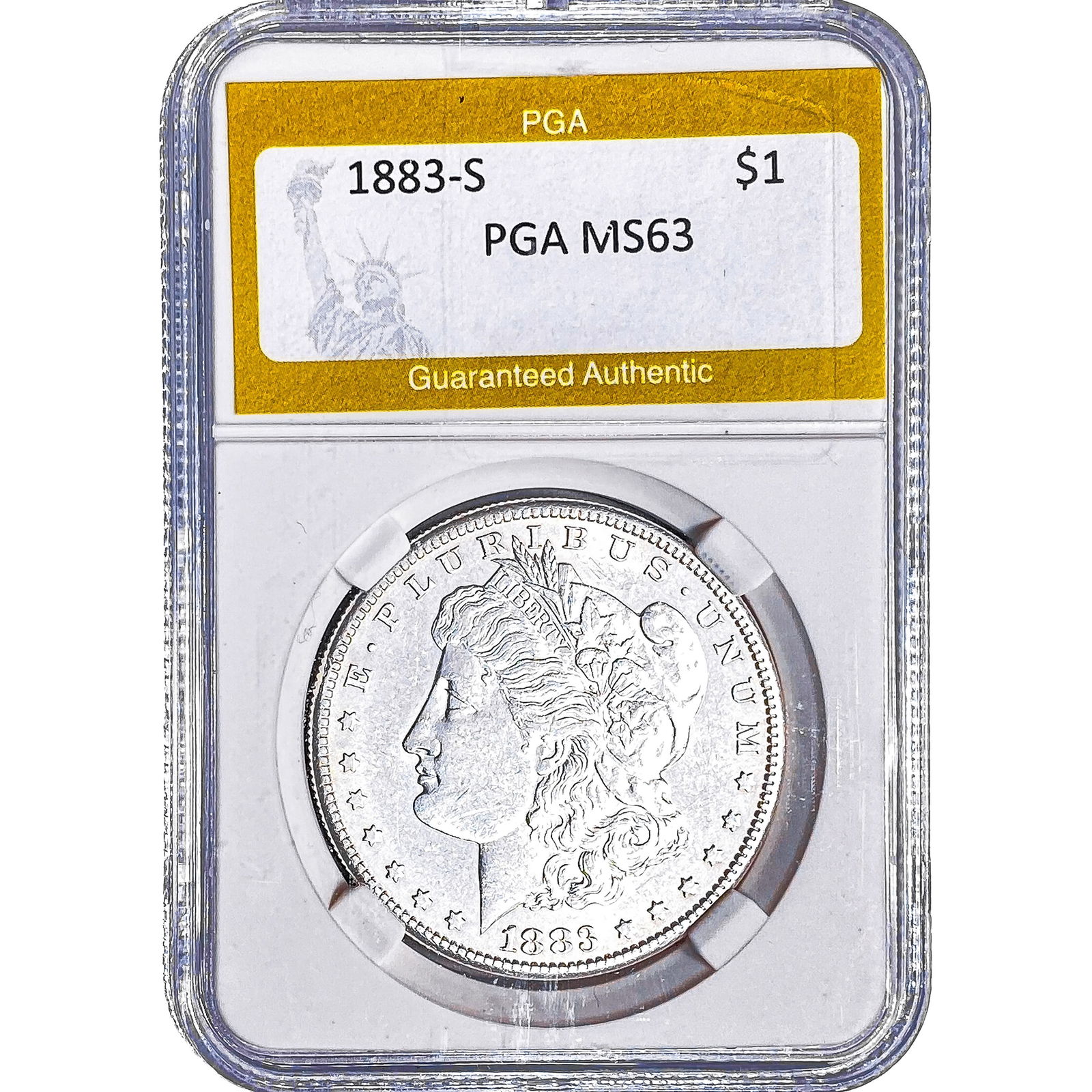 1883-S Morgan Silver Dollar PGA MS63: 1883-S Morgan Silver Dollar PGA MS63