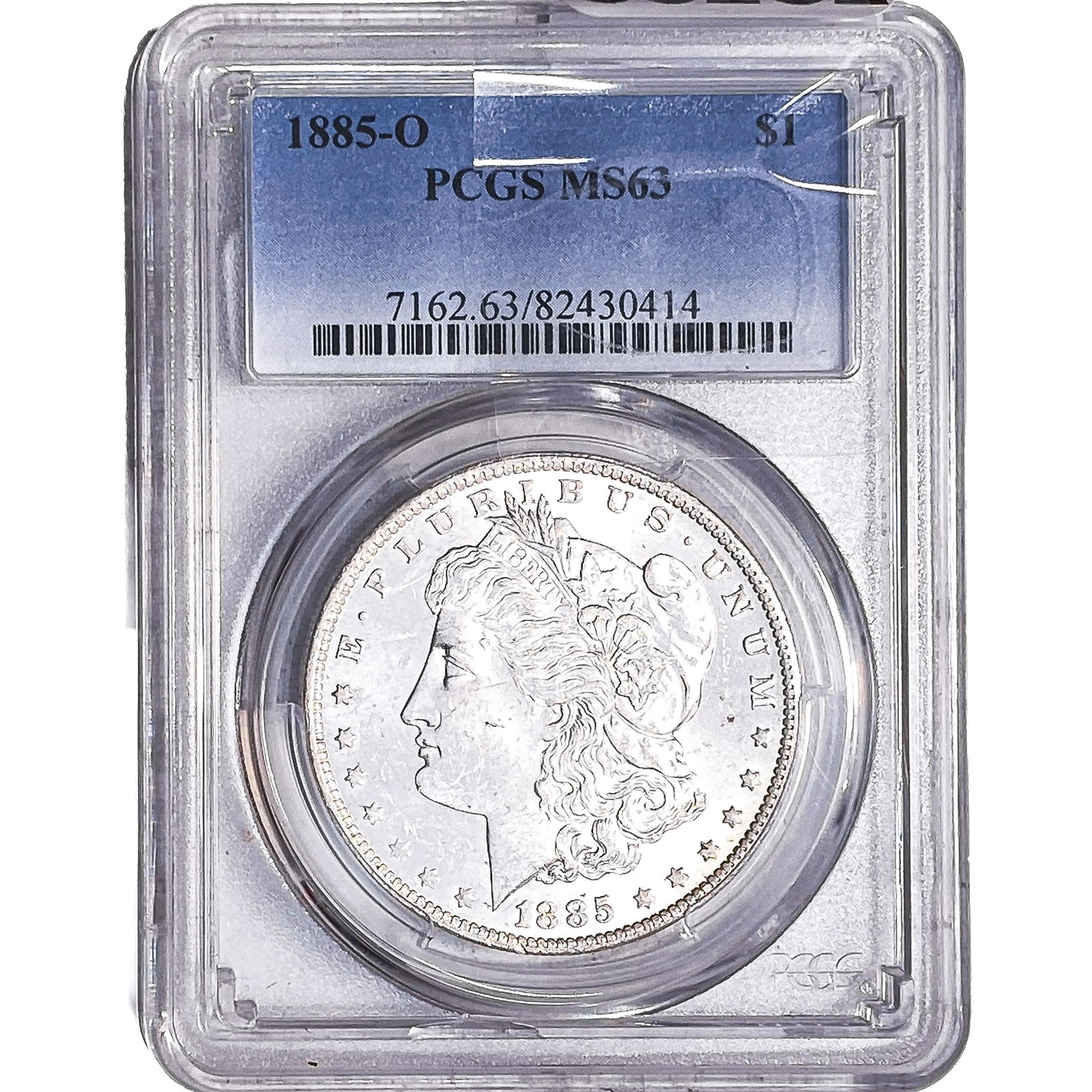1885-O Morgan Silver Dollar PCGS MS63: 1885-O Morgan Silver Dollar PCGS MS63