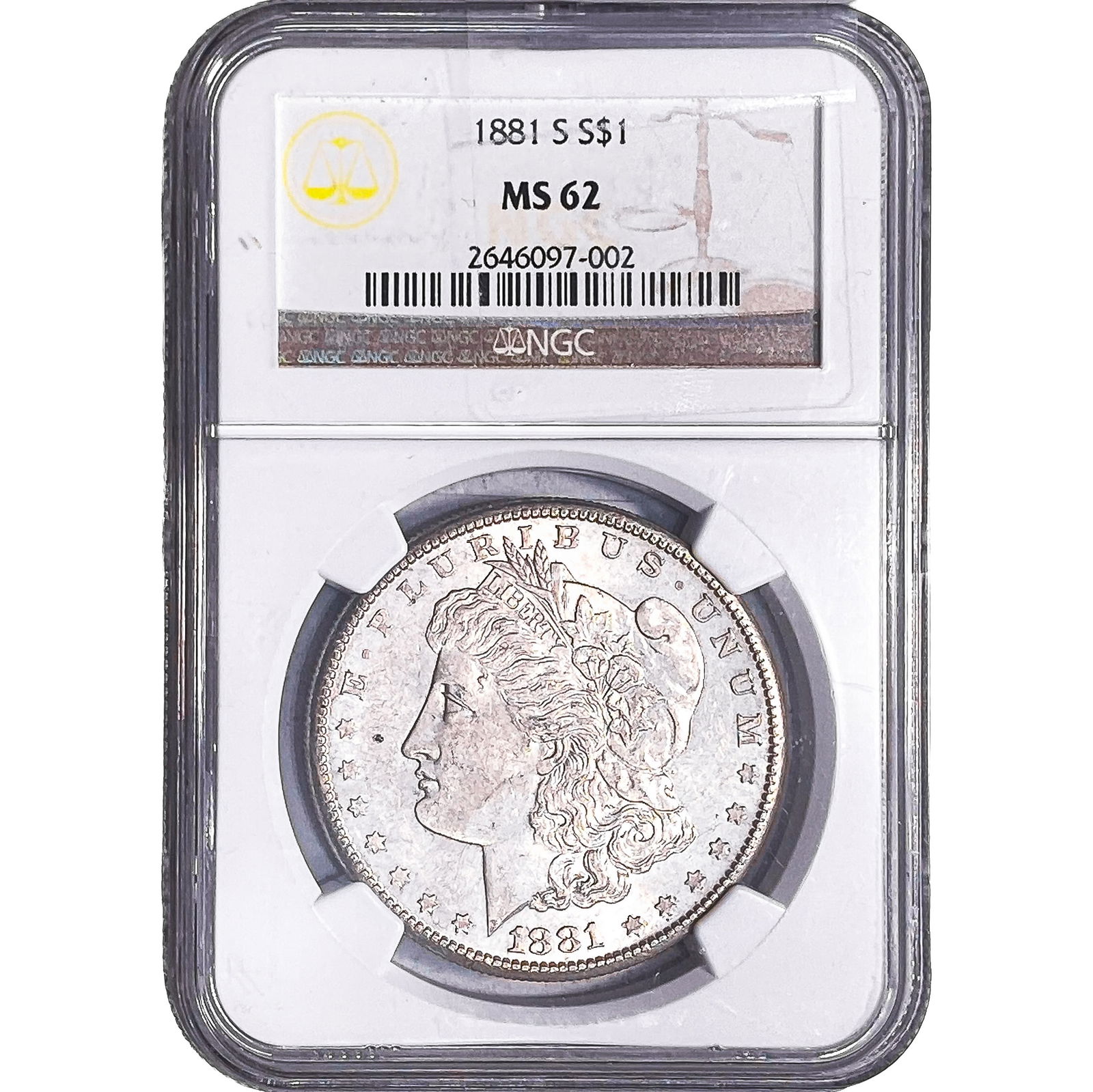 1881-S Morgan Silver Dollar NGC MS62 (1 of 2)