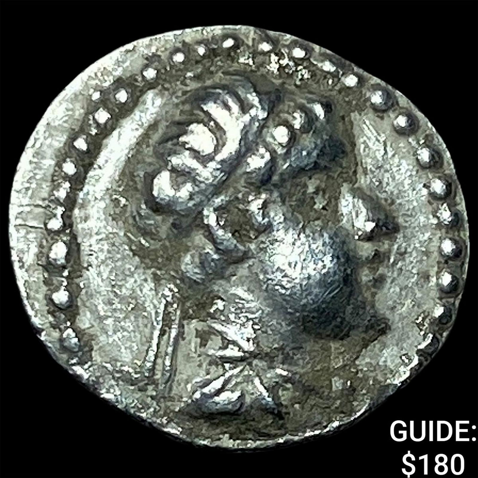 Greco-Bactria Eucratides I 171-145 BC Silver Obol NEARLY UNCIRCULATED: Greco-Bactria Eucratides I 171-145 BC Silver Obol NEARLY UNCIRCULATED
