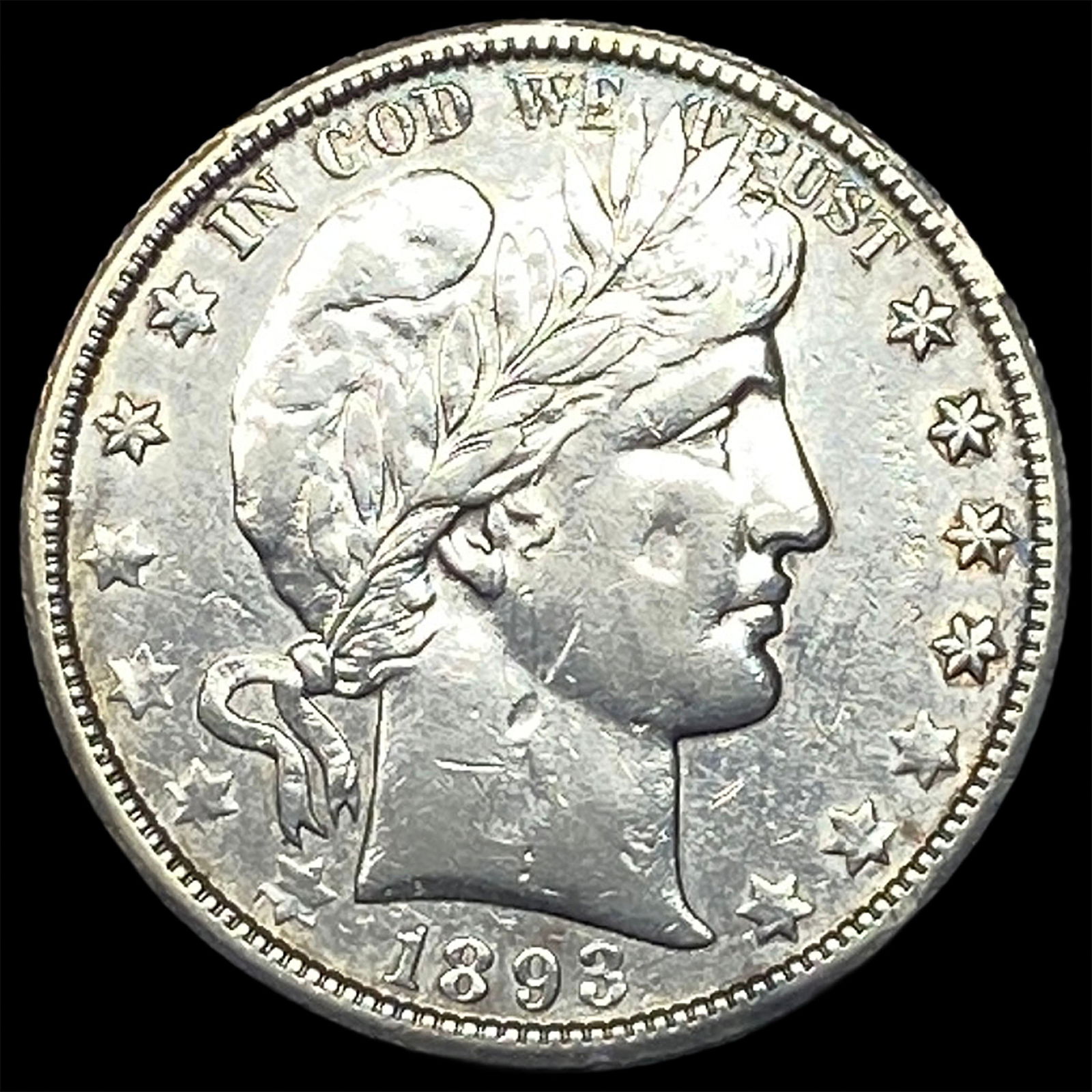 1893-O Silver Barber Half Dollar CLOSELY UNCIRCULATED (1 of 2)