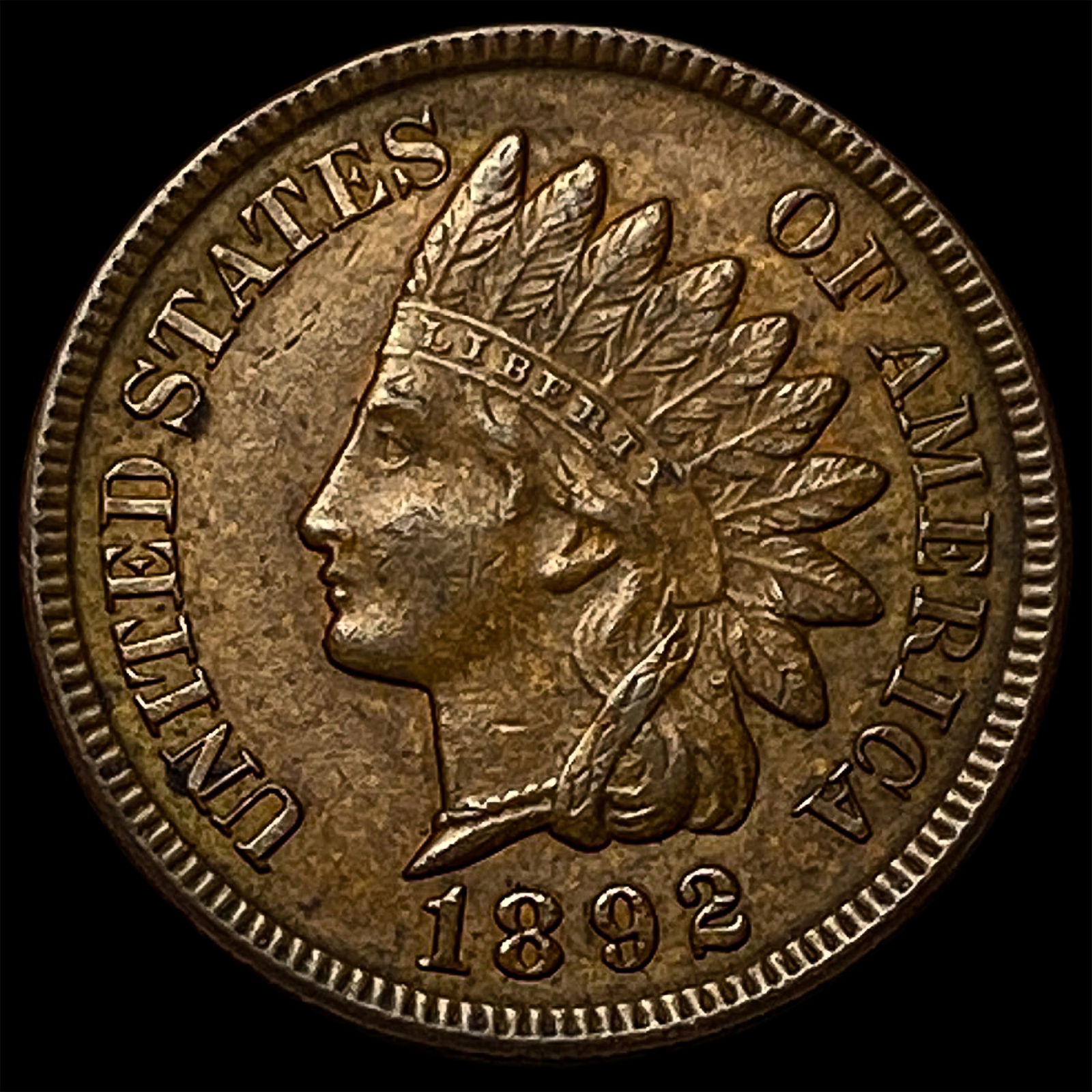 1892 Indian Head Cent CLOSELY UNCIRCULATED: 1892 Indian Head Cent CLOSELY UNCIRCULATED