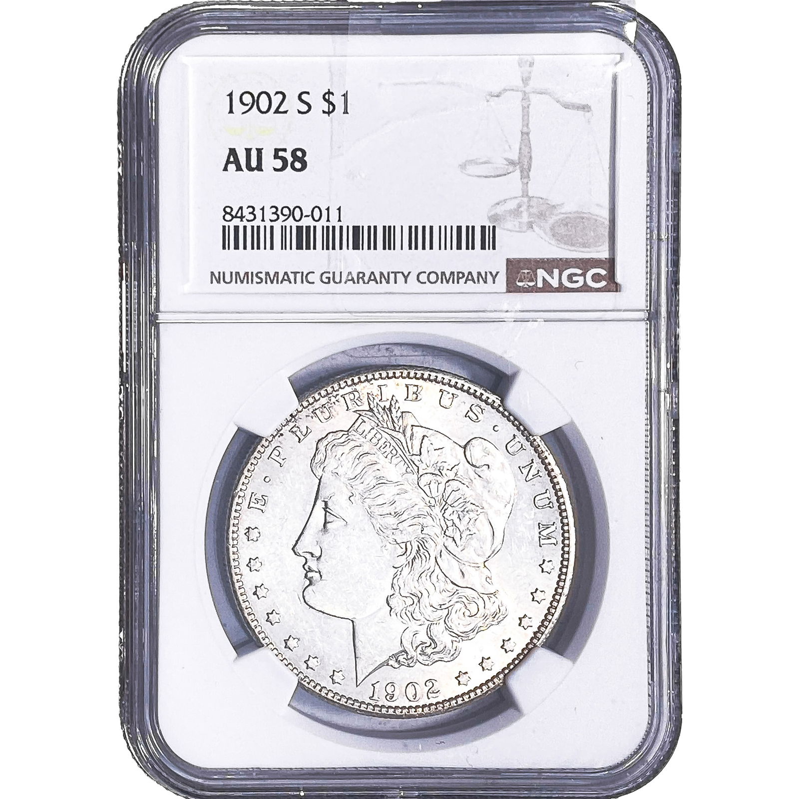 1902-S Morgan Silver Dollar NGC AU58 (1 of 2)