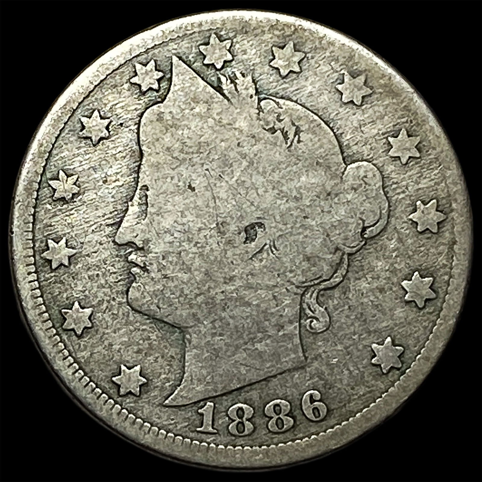 1886 Liberty Head Nickel NICELY CIRCULATED: 1886 Liberty Head Nickel NICELY CIRCULATED