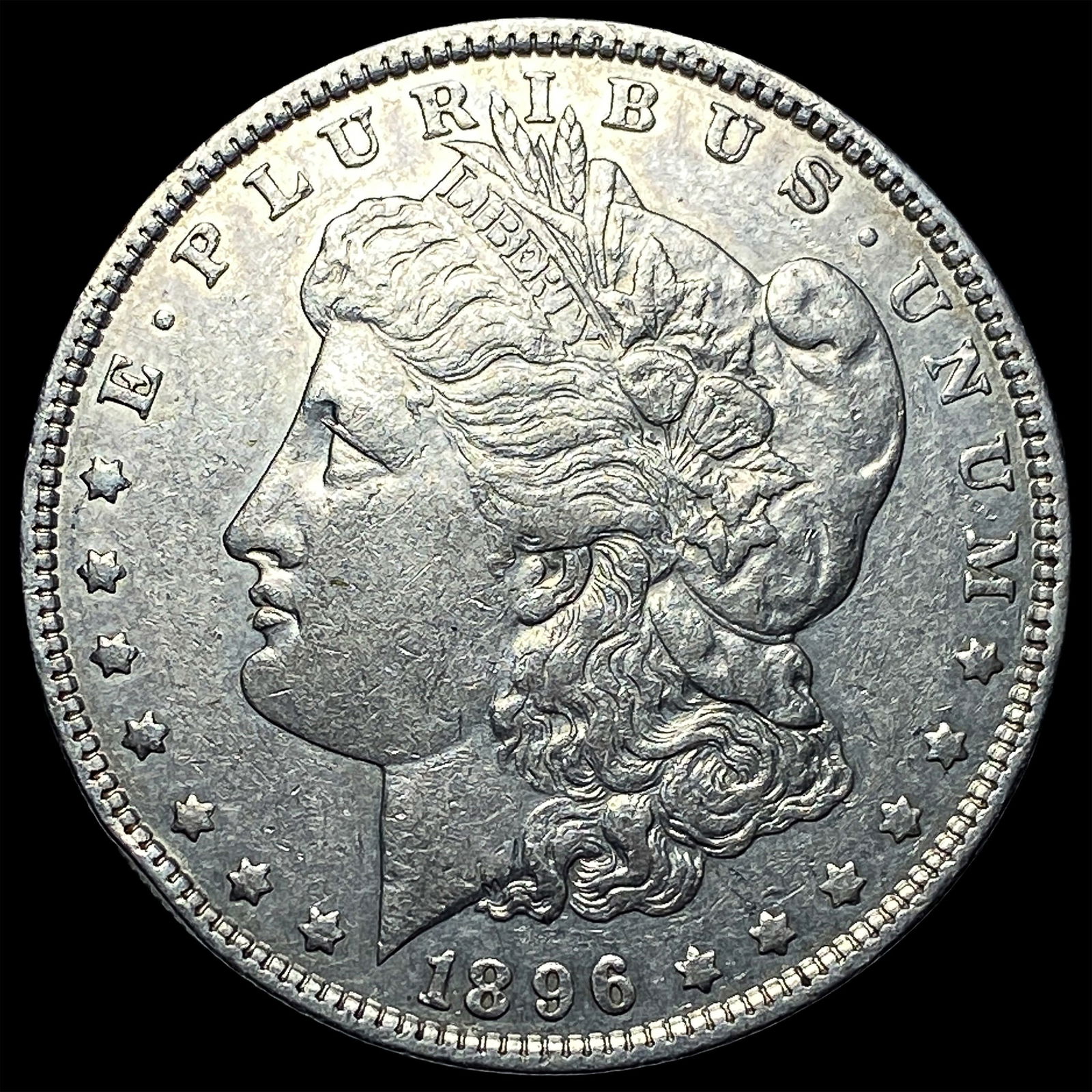 1896 Morgan Silver Dollar NEARLY UNCIRCULATED: 1896 Morgan Silver Dollar NEARLY UNCIRCULATED