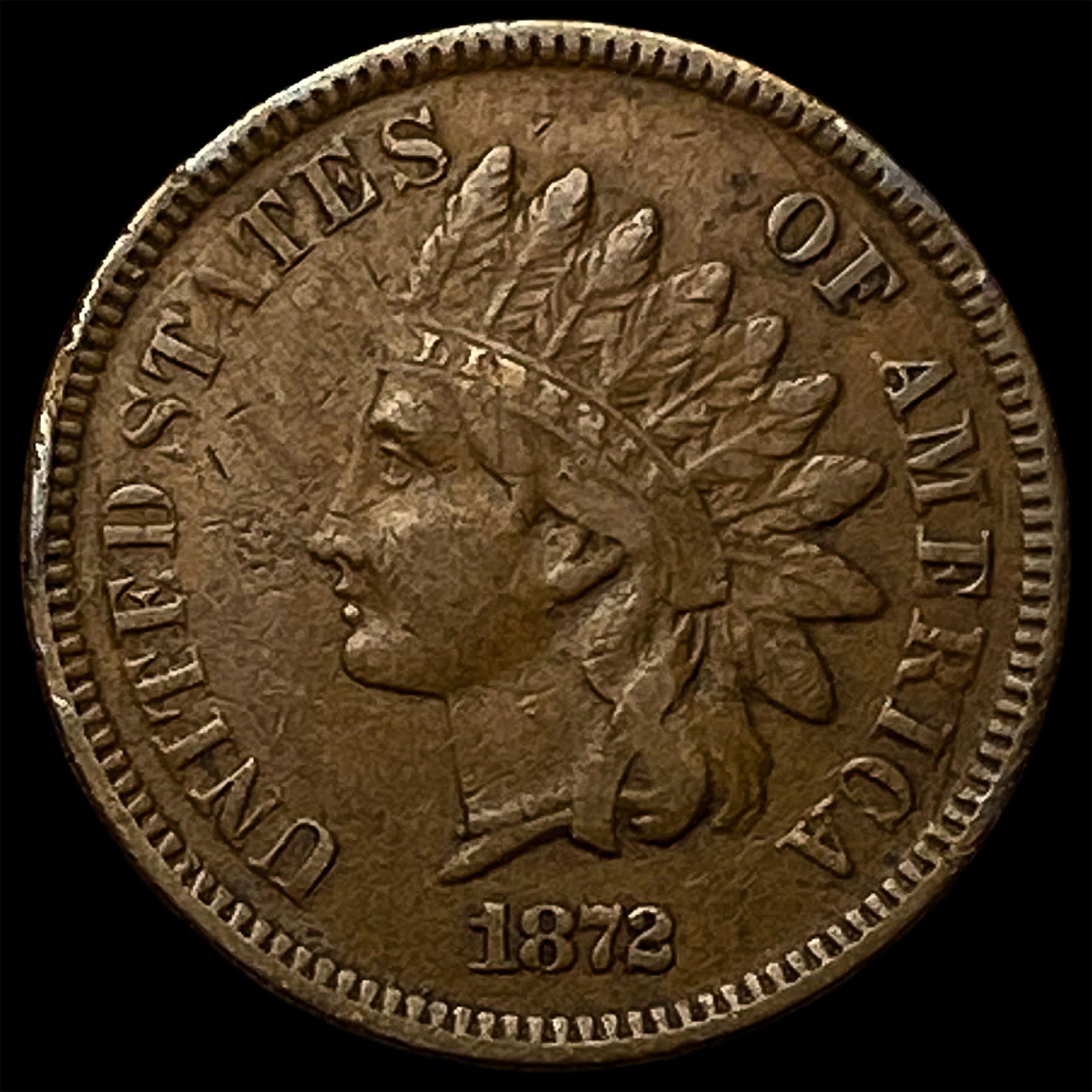 1872 Indian Head Cent LIGHTLY CIRCULATED (1 of 2)