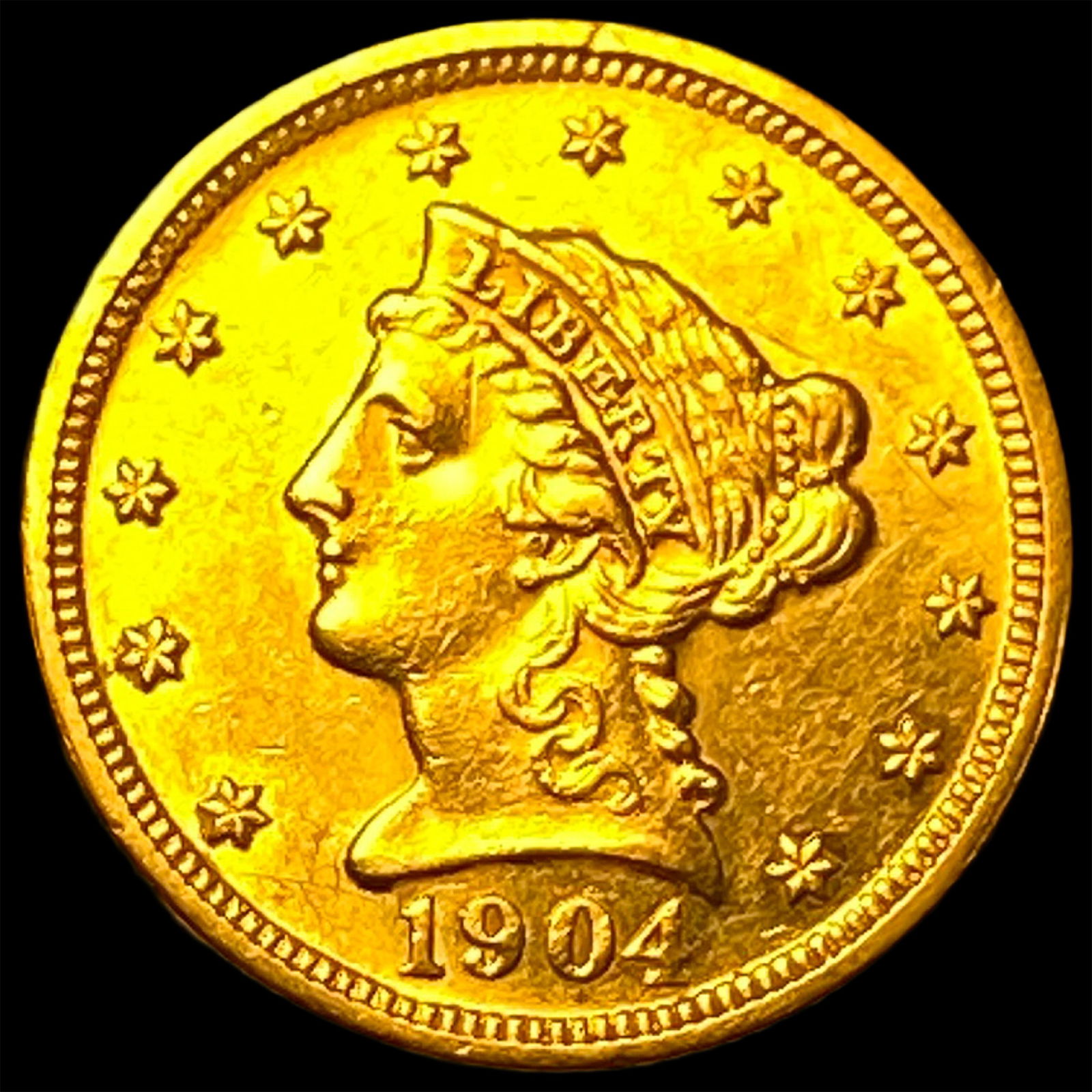 1904 Liberty Head Gold Quarter Eagle $2.50 CHOICE BU: 1904 Liberty Head Gold Quarter Eagle $2.50 CHOICE BU