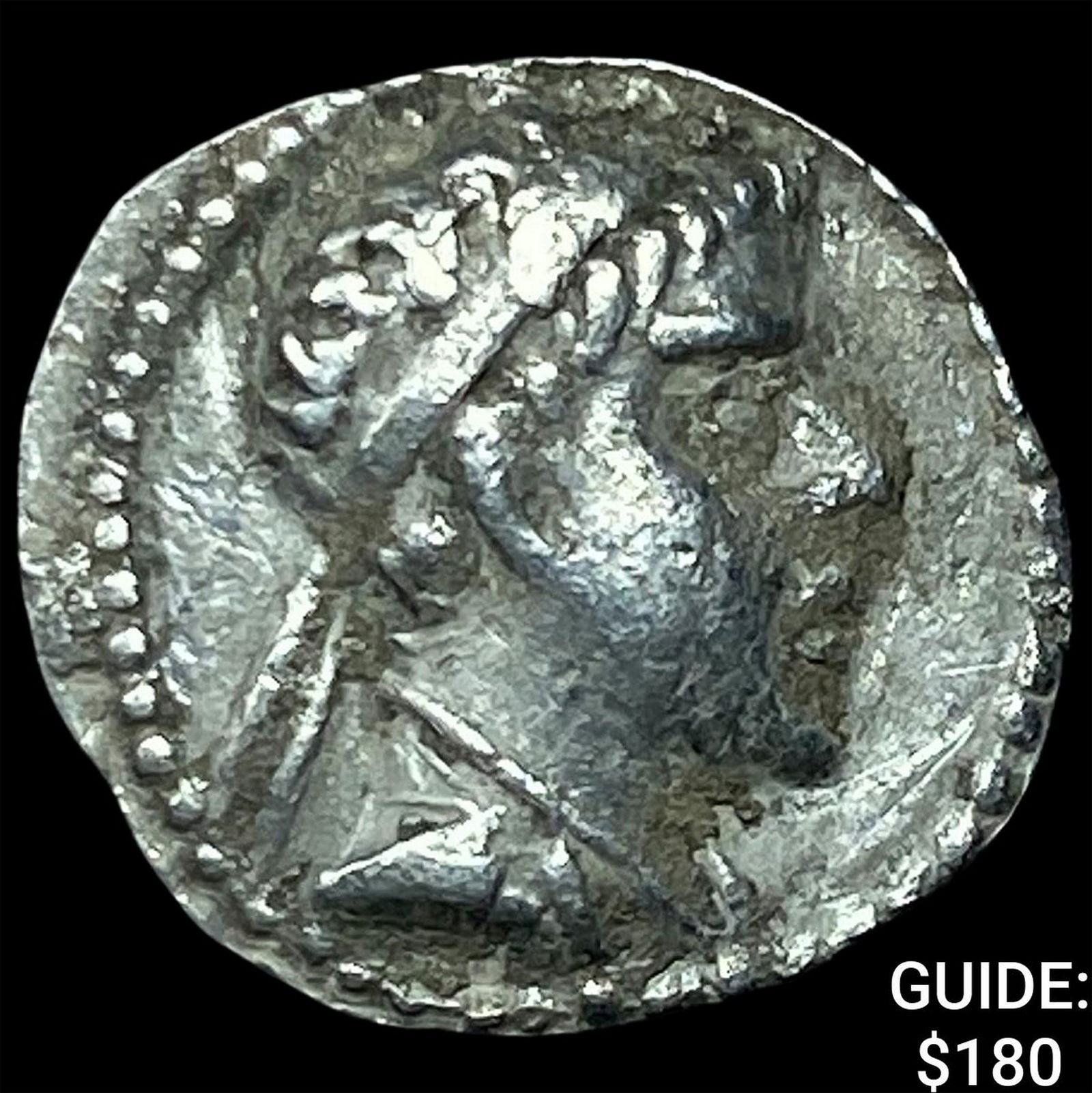 Greco-Bactria Eucratides I 171-145 BC Silver Obol NEARLY UNCIRCULATED: Greco-Bactria Eucratides I 171-145 BC Silver Obol NEARLY UNCIRCULATED