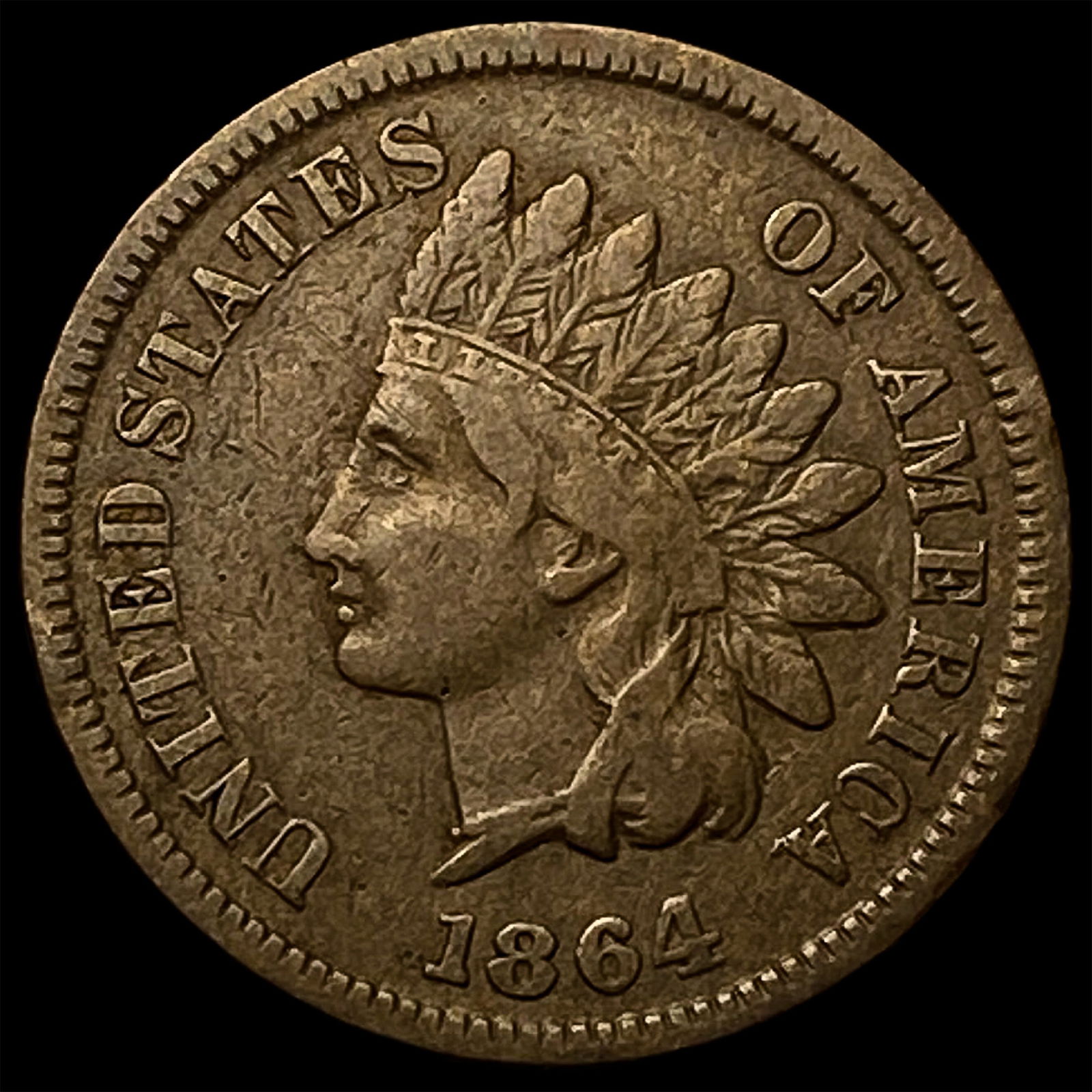 1864 Bronze Indian Head Cent LIGHTLY CIRCULATED: 1864 Bronze Indian Head Cent LIGHTLY CIRCULATED