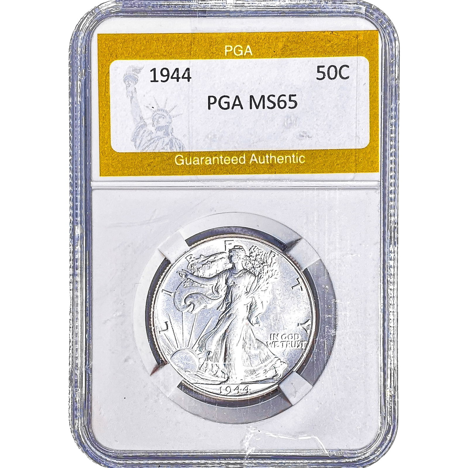 1944 Walking Liberty Half Dollar PGA MS65: 1944 Walking Liberty Half Dollar PGA MS65