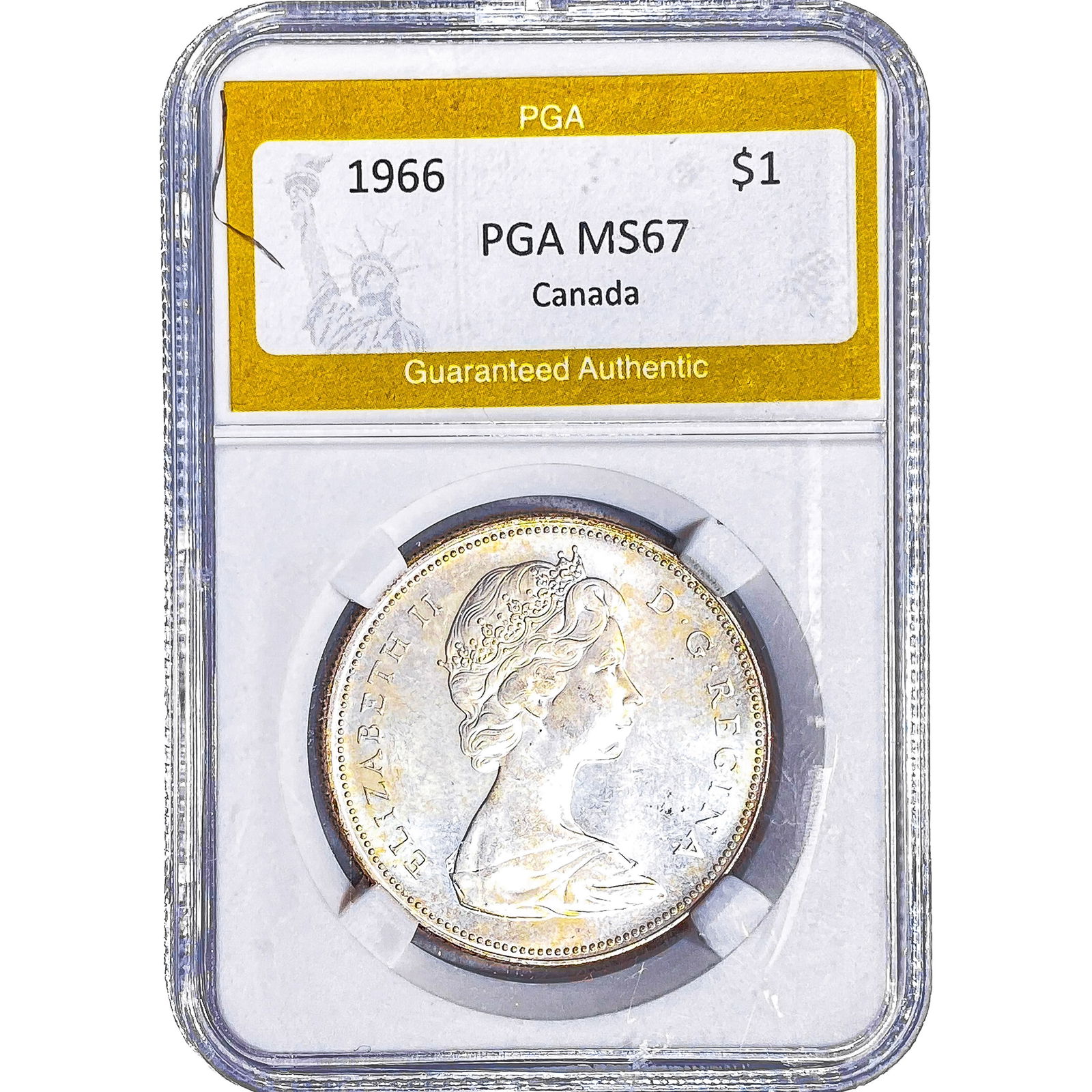 1966 Canada Silver Dollar PGA MS67: 1966 Canada Silver Dollar PGA MS67