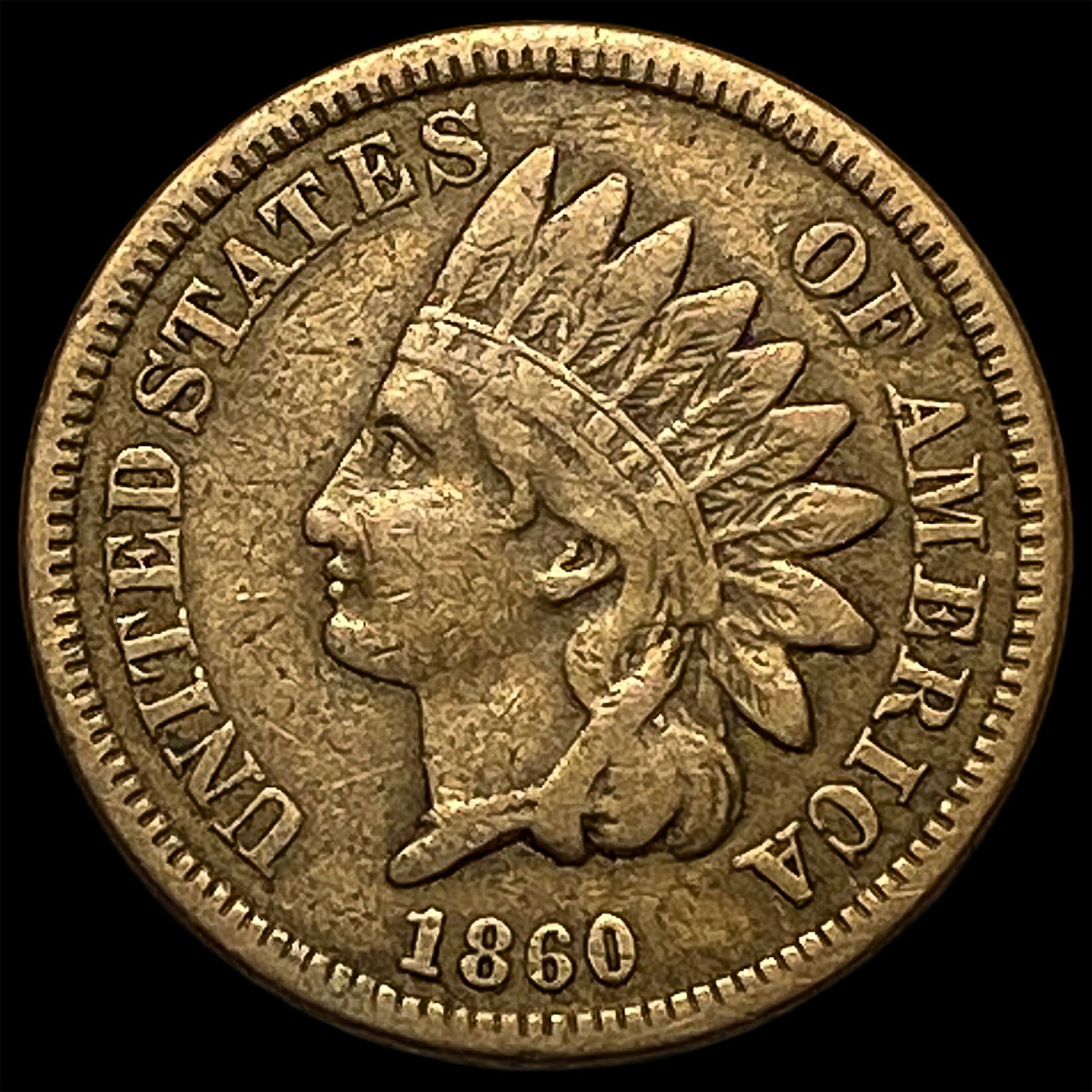 1860 Copper-Nickel Indian Head Cent NEARLY UNCIRCULATED: 1860 Copper-Nickel Indian Head Cent NEARLY UNCIRCULATED