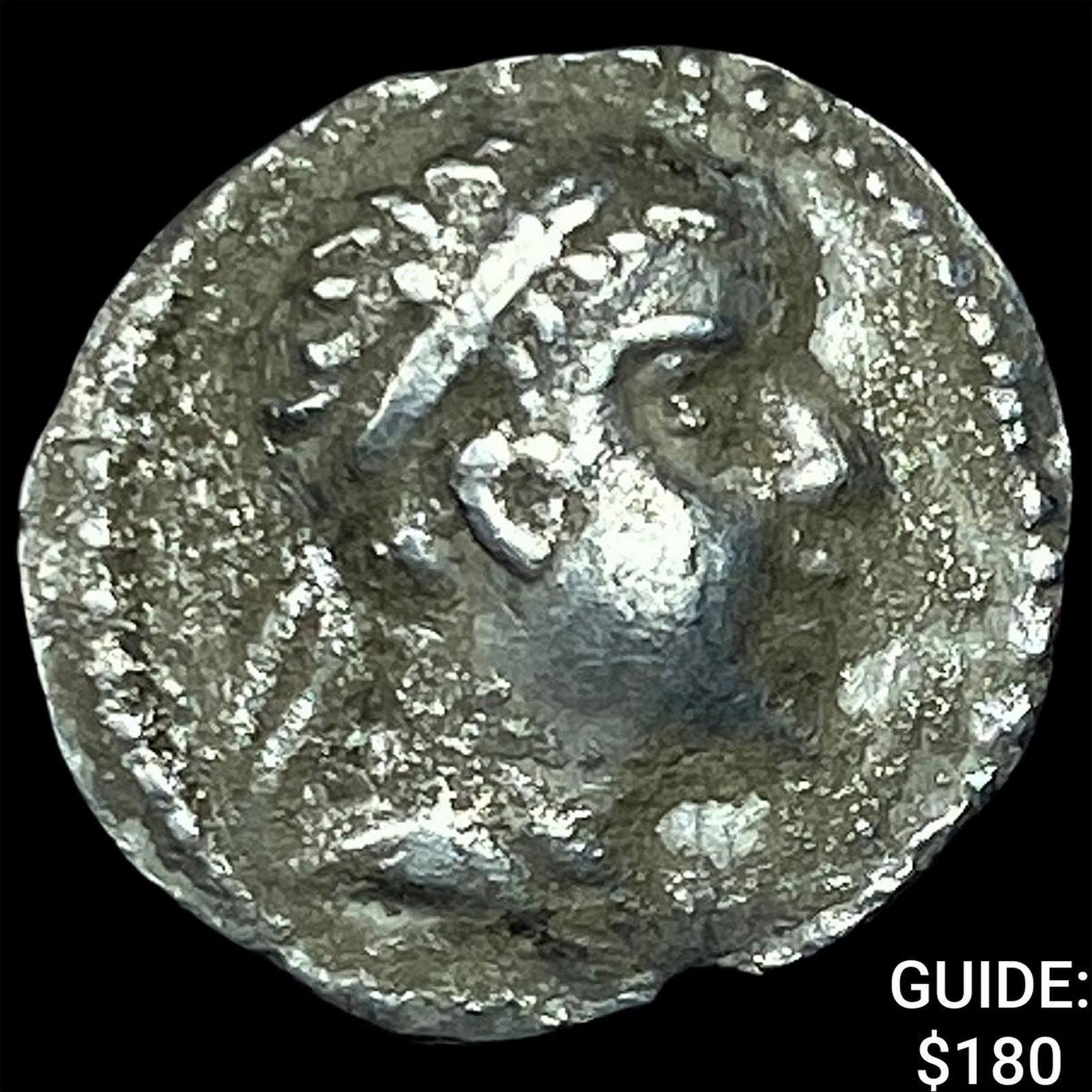 Greco-Bactria Eucratides I 171-145 BC Silver Obol NEARLY UNCIRCULATED: Greco-Bactria Eucratides I 171-145 BC Silver Obol NEARLY UNCIRCULATED