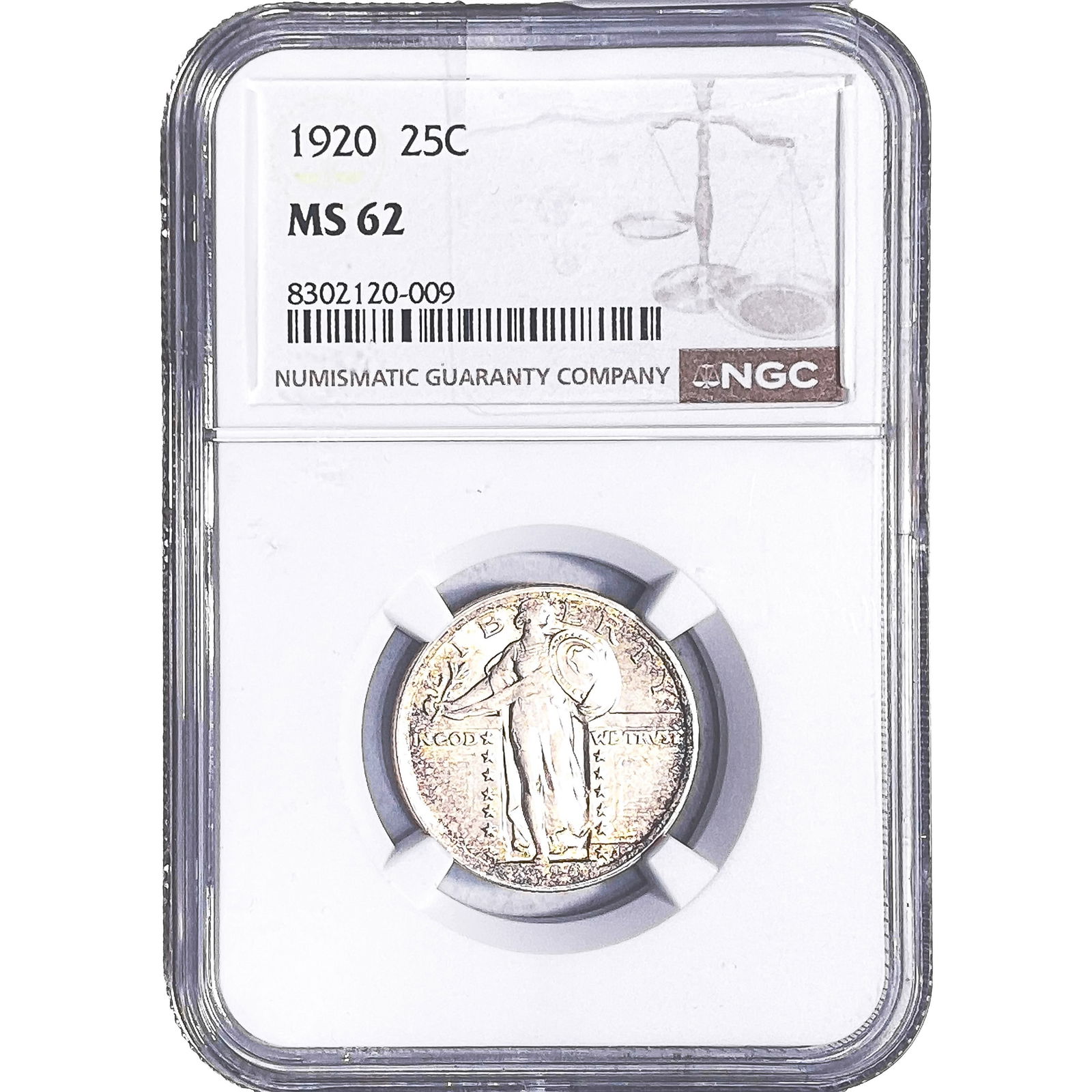 1920 Standing Liberty Quarter NGC MS62: 1920 Standing Liberty Quarter NGC MS62