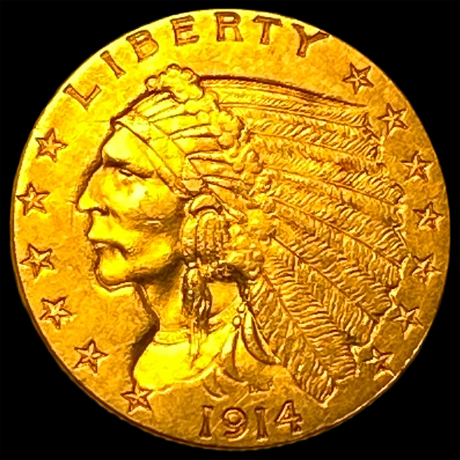 1914 Indian Head $2.50 Gold Quarter Eagle UNCIRCULATED (1 of 2)