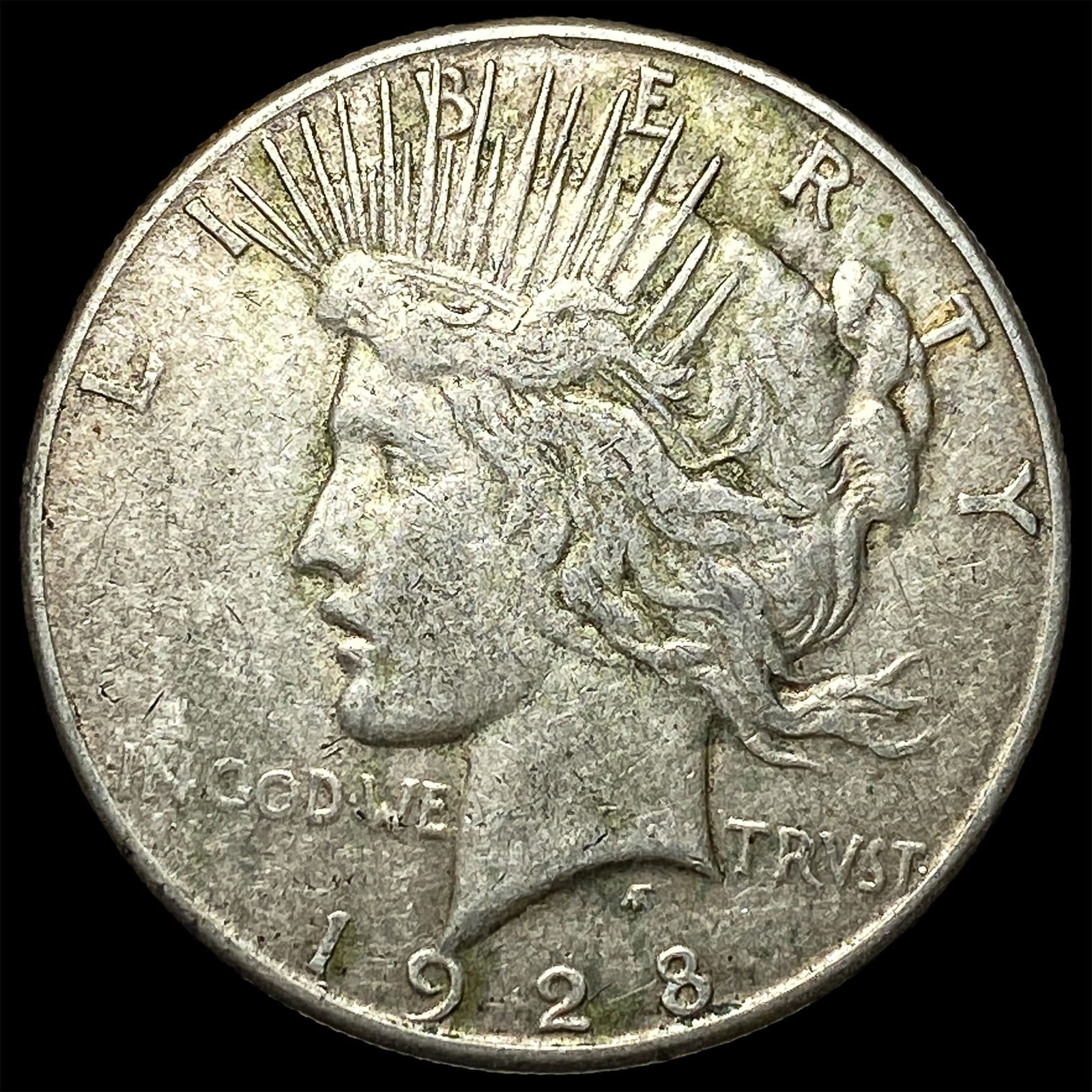 1928-S Silver Peace Dollar NEARLY UNCIRCULATED (1 of 2)