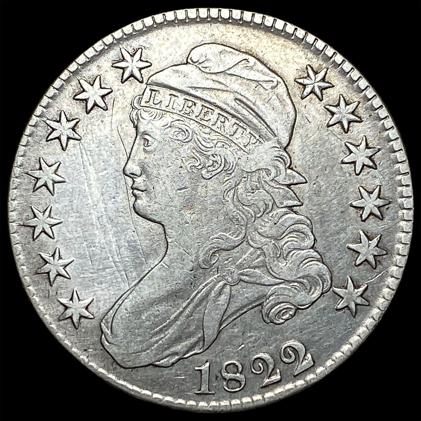 1822 Capped Bust Half Dollar NEARLY UNCIRCULATED (1 of 2)