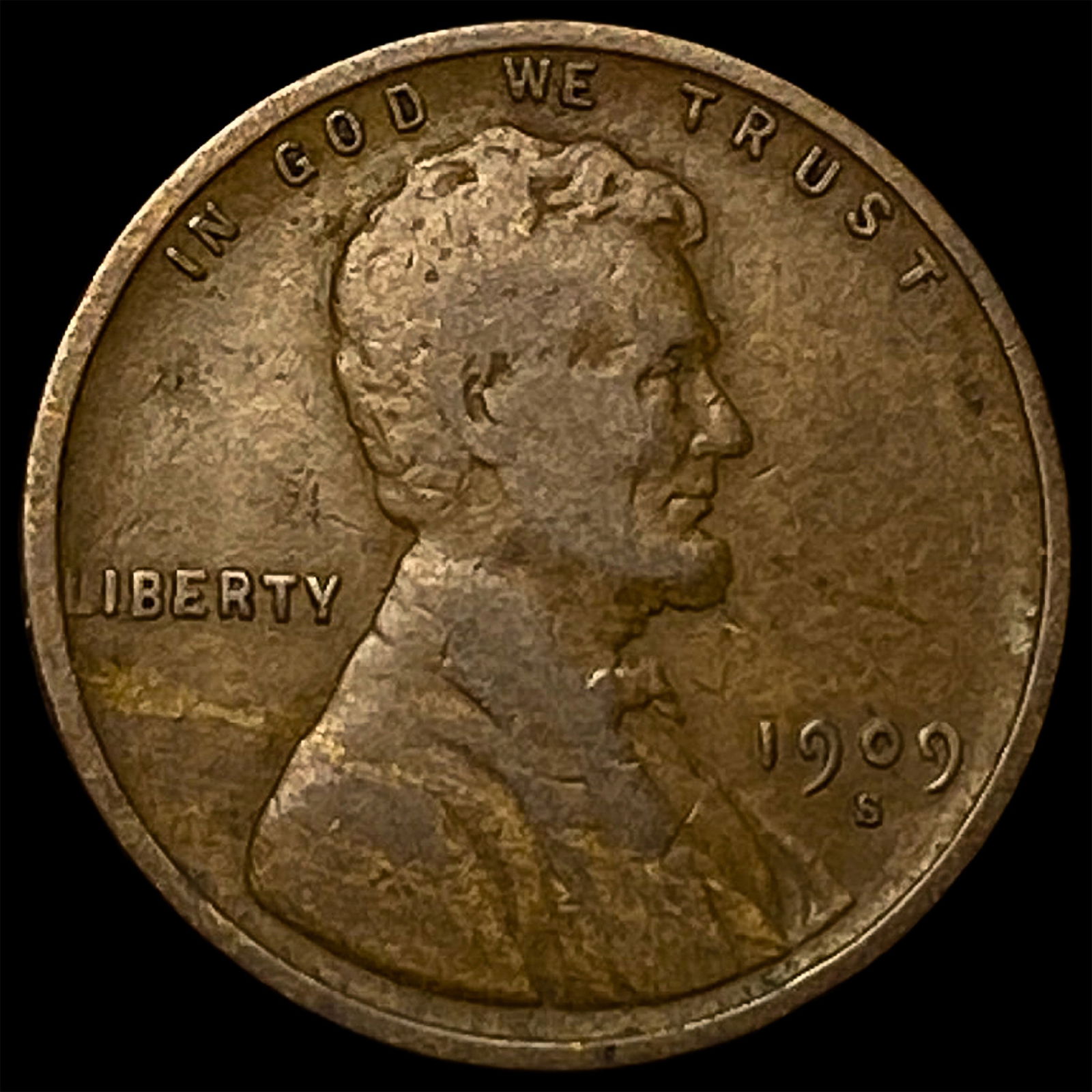 1909-S Lincoln Wheat Cent LIGHTLY CIRCULATED: 1909-S Lincoln Wheat Cent LIGHTLY CIRCULATED
