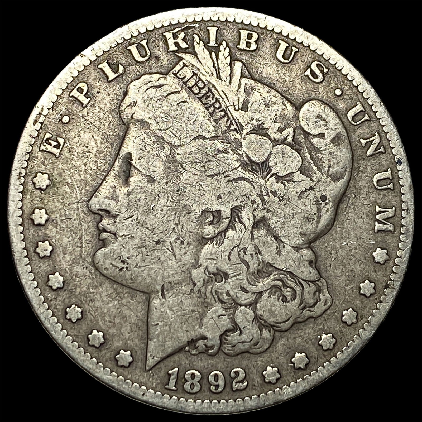 1892-S Silver Morgan Dollar LIGHTLY CIRCULATED: 1892-S Silver Morgan Dollar LIGHTLY CIRCULATED