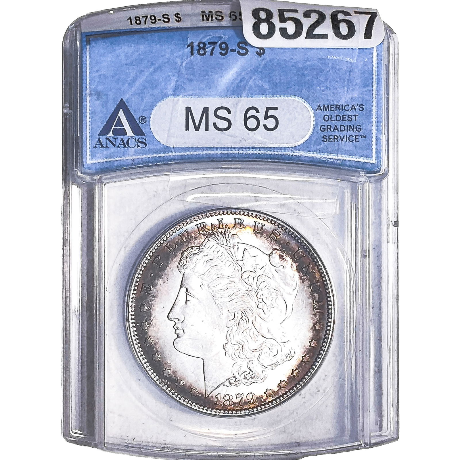1879-S Morgan Silver Dollar ANACS MS65: 1879-S Morgan Silver Dollar ANACS MS65